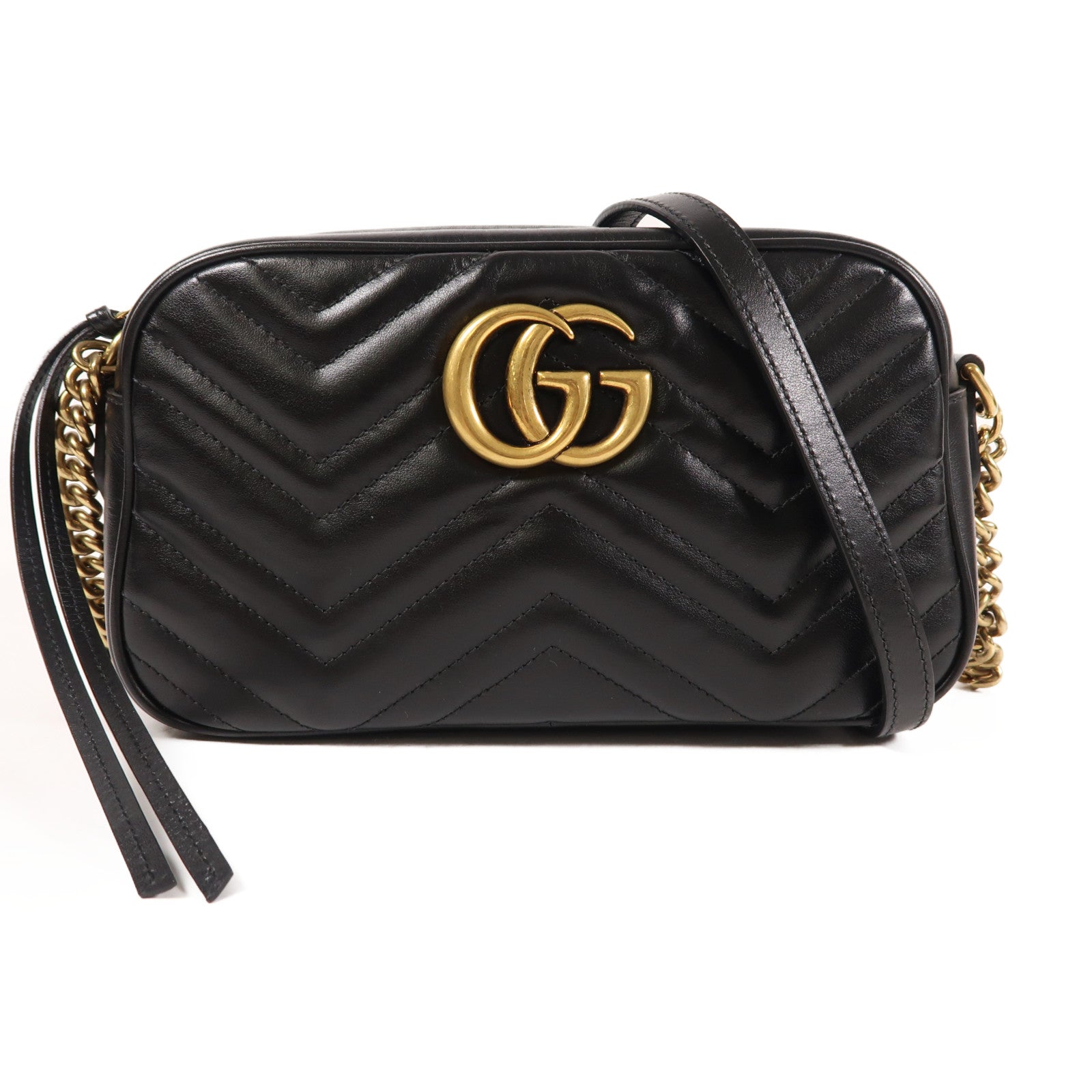 GUCCI 皮革GG Marmont Small Camera Bag金扣肩背袋