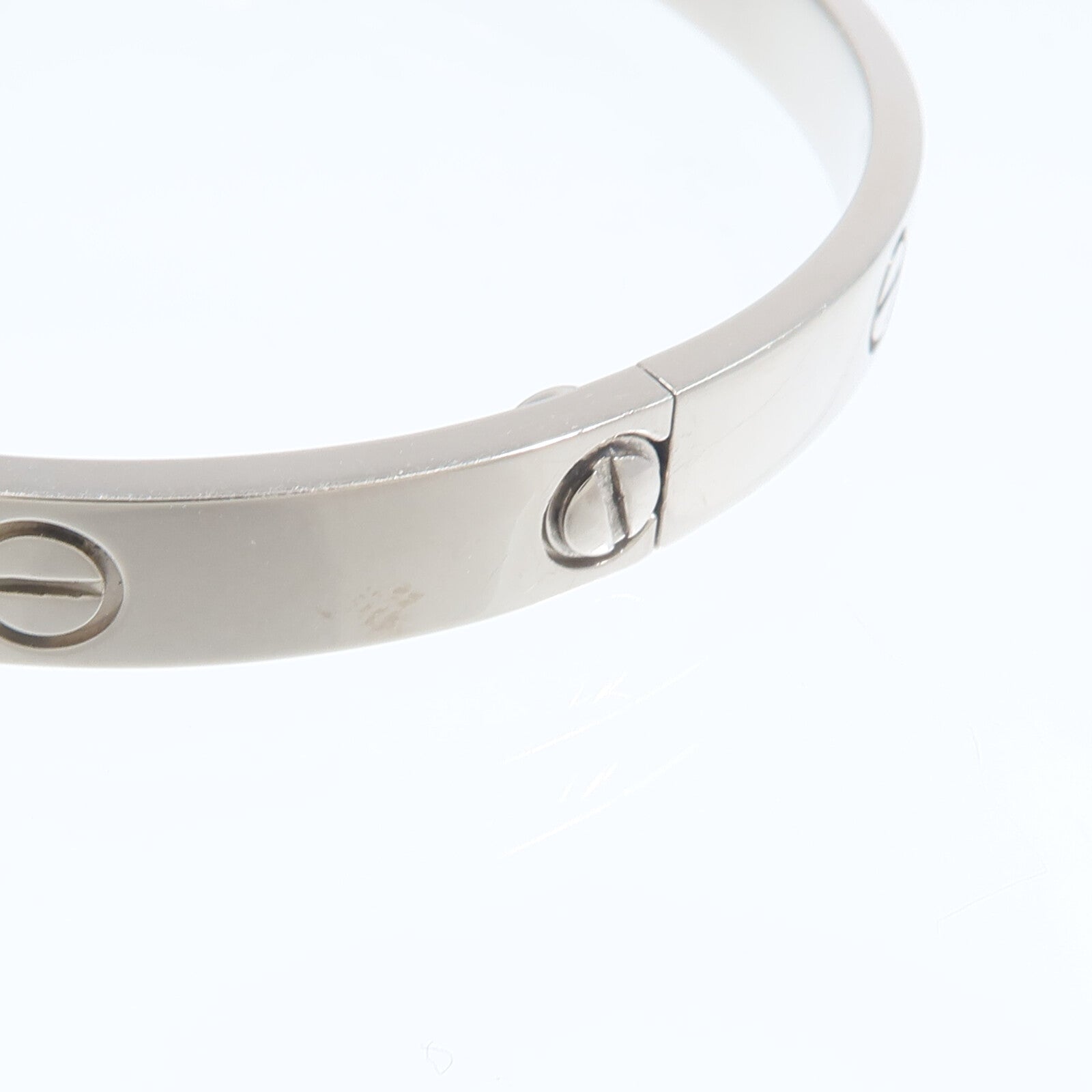 CARTIER 18K白金Love Bangle手鐲