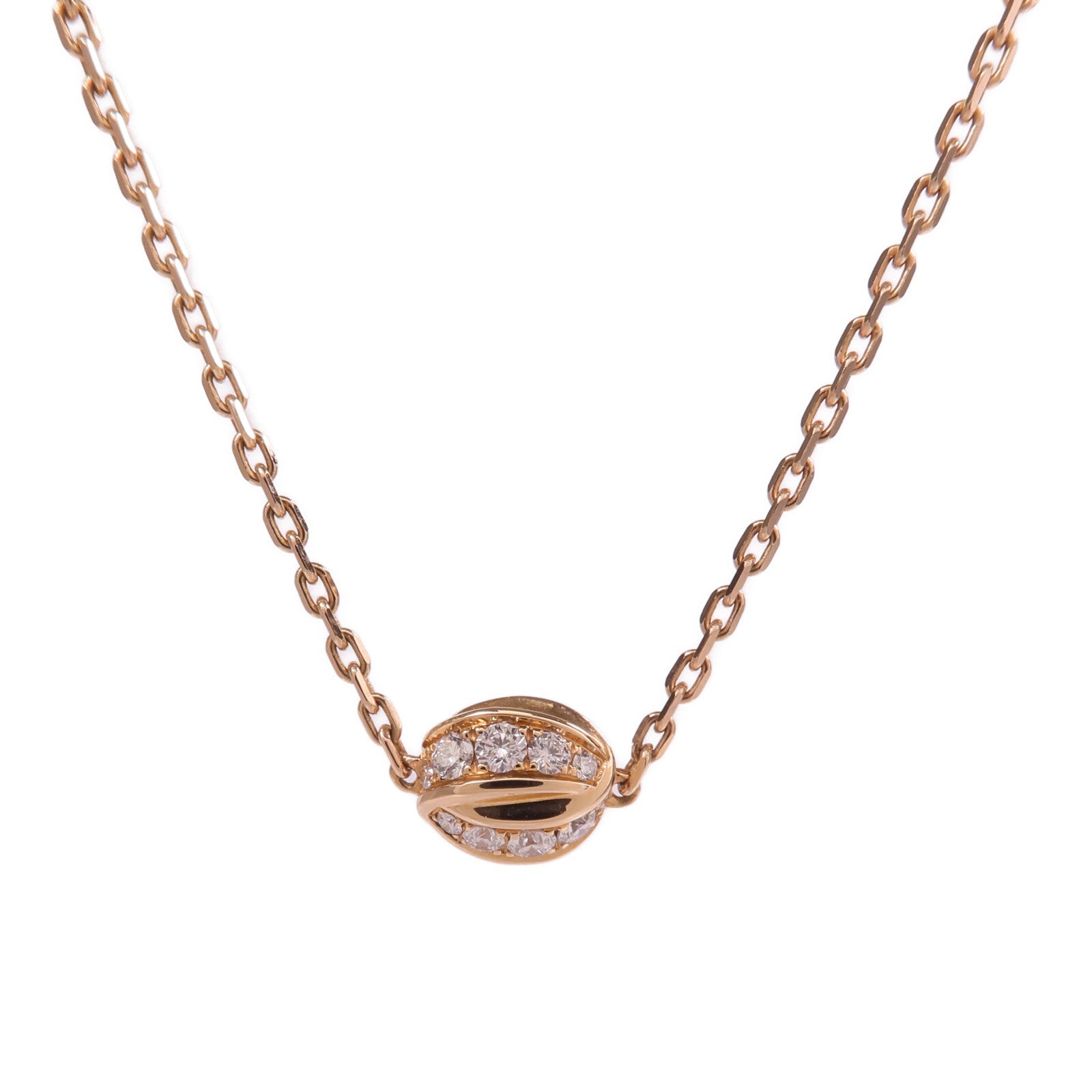 Chaumet 18K玫瑰金Liens Seduction Pendant鑽石項鍊