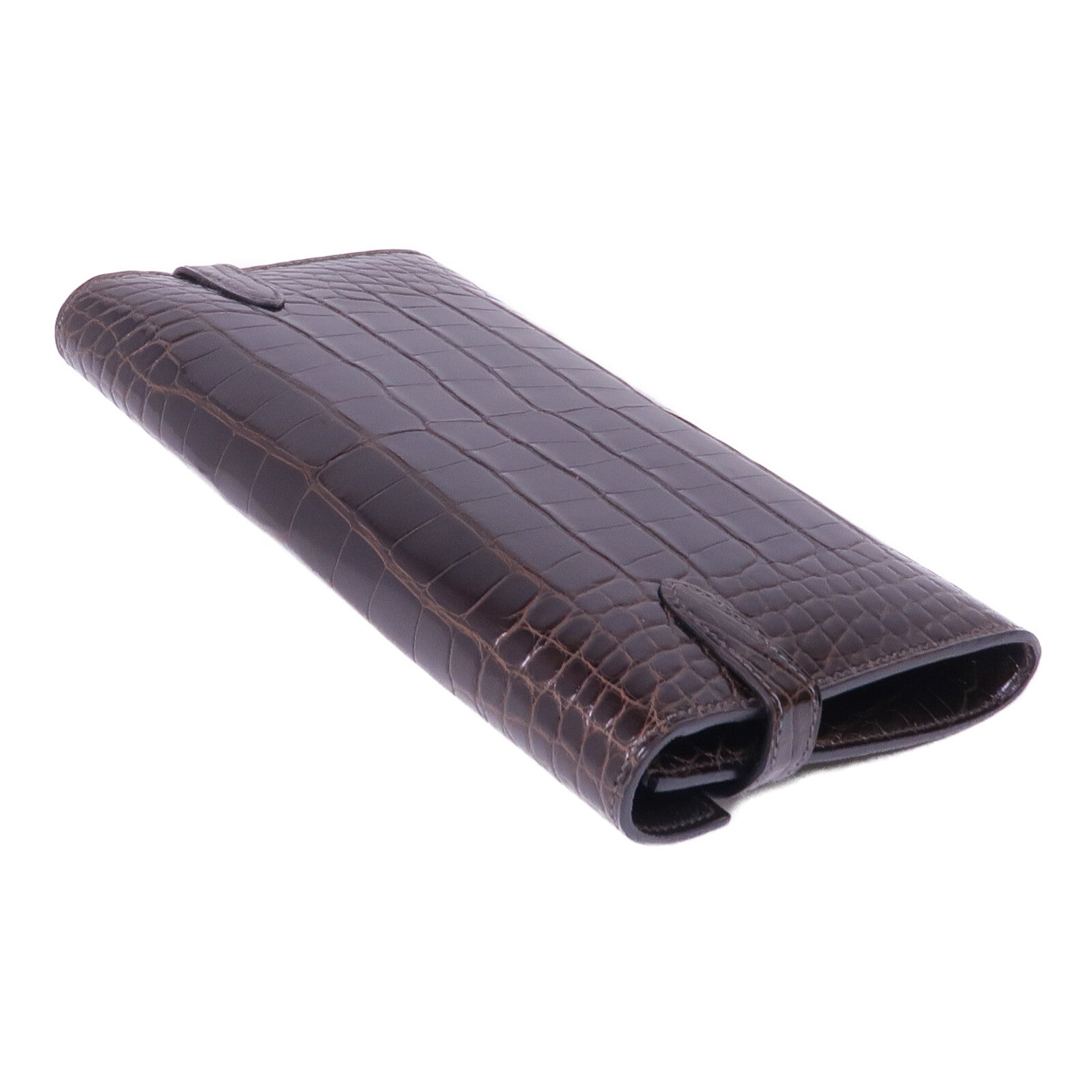 HERMES Alligator皮革Kelly Long Wallet金扣長錢包