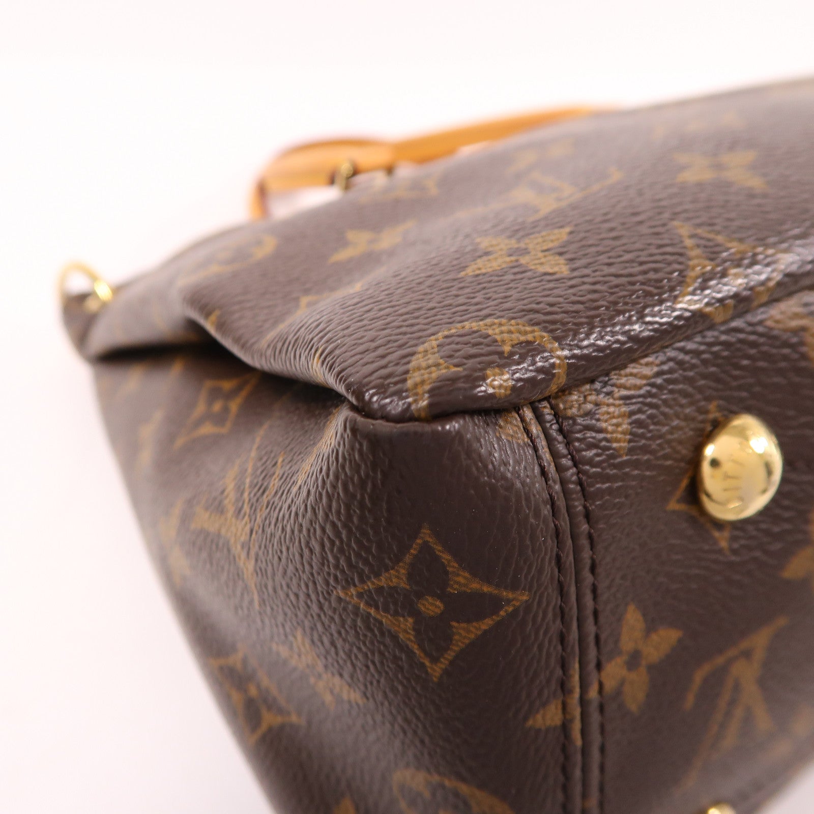 LOUIS VUITTON Monogram Pallas金扣手挽肩背兩用袋棕色