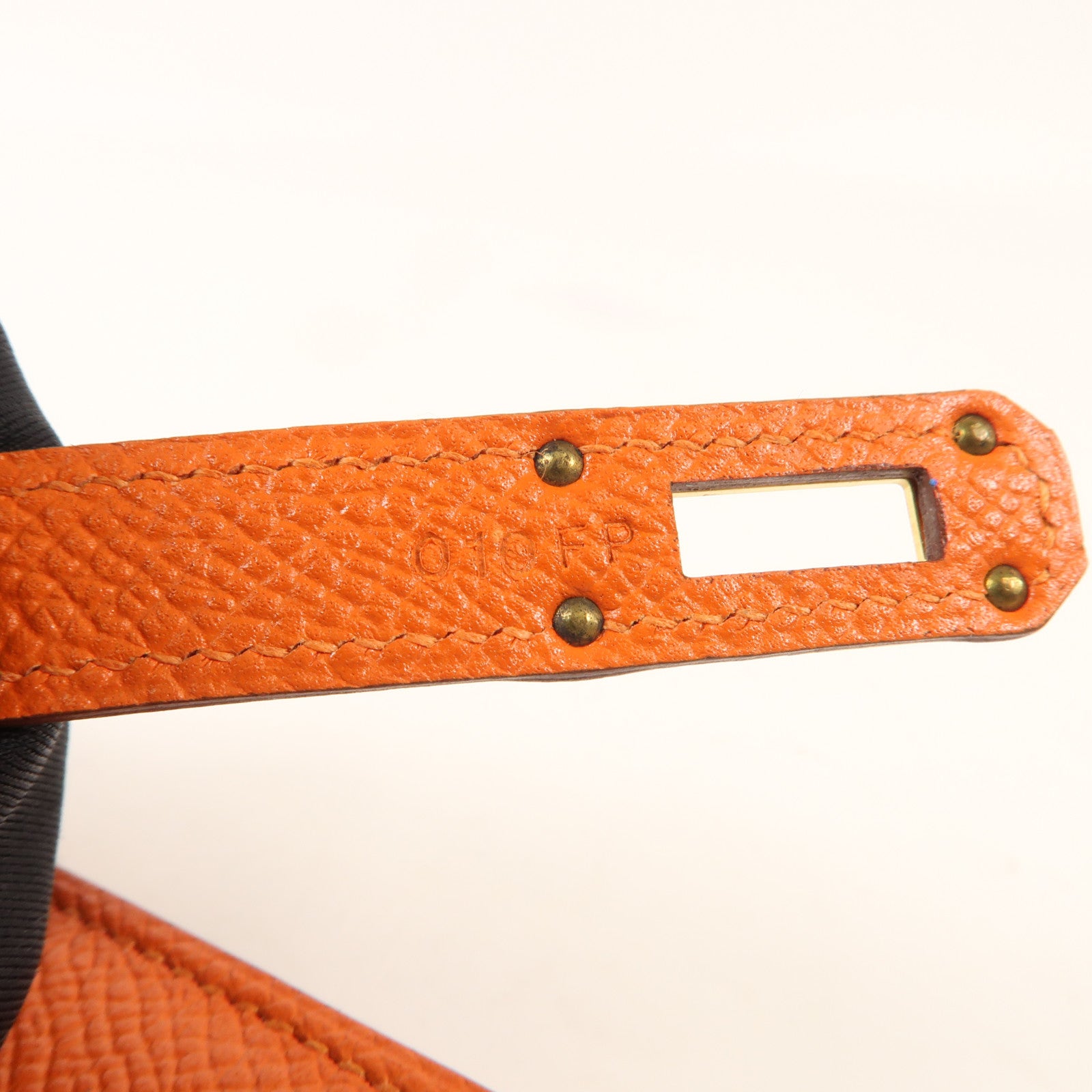 HERMES Epsom皮革Kelly Long Wallet銀扣長錢包Orange