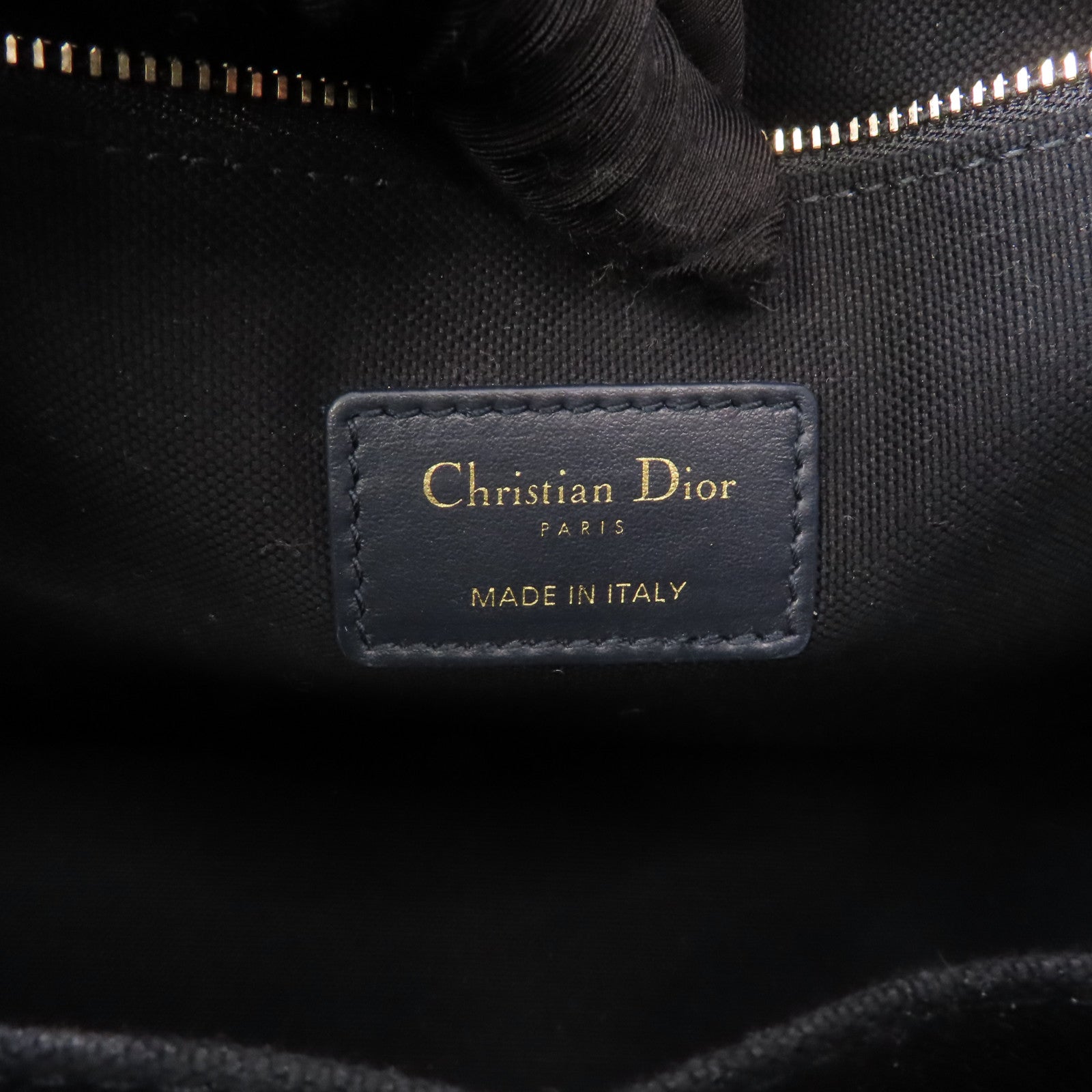 Dior 帆布2way Shoulder Bag金扣手挽肩背兩用袋深藍色/米色