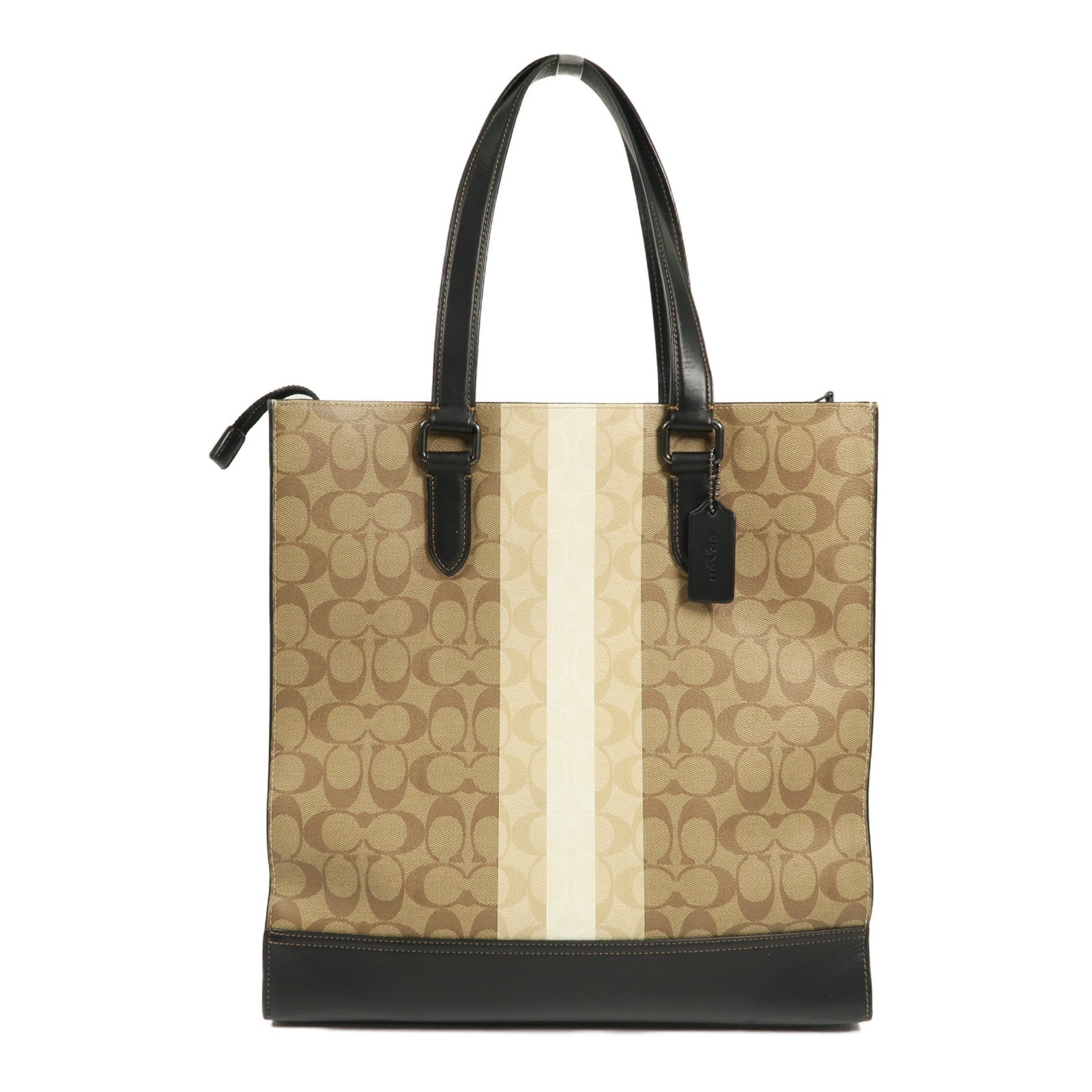 COACH 牛皮皮革/塗層帆布Shoulder Bag肩背袋