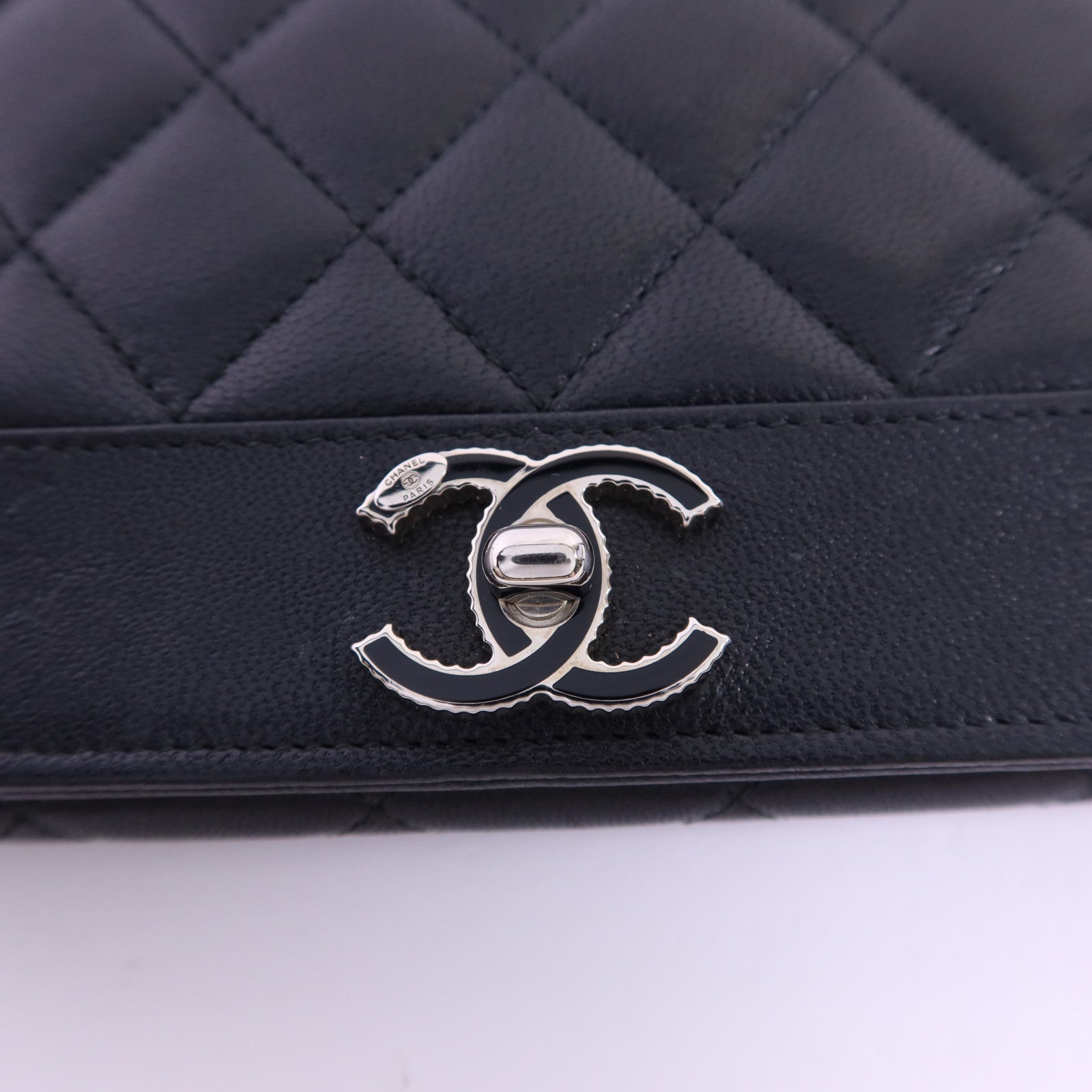 CHANEL 牛皮皮革Long Wallet銀扣長錢包
