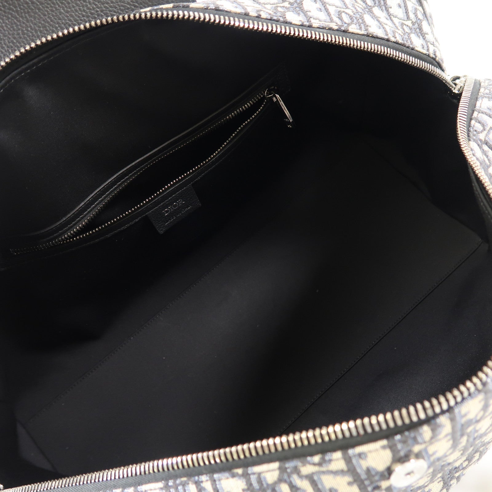 Dior 帆布Lingot 50銀扣波士頓包/肩背兩用袋