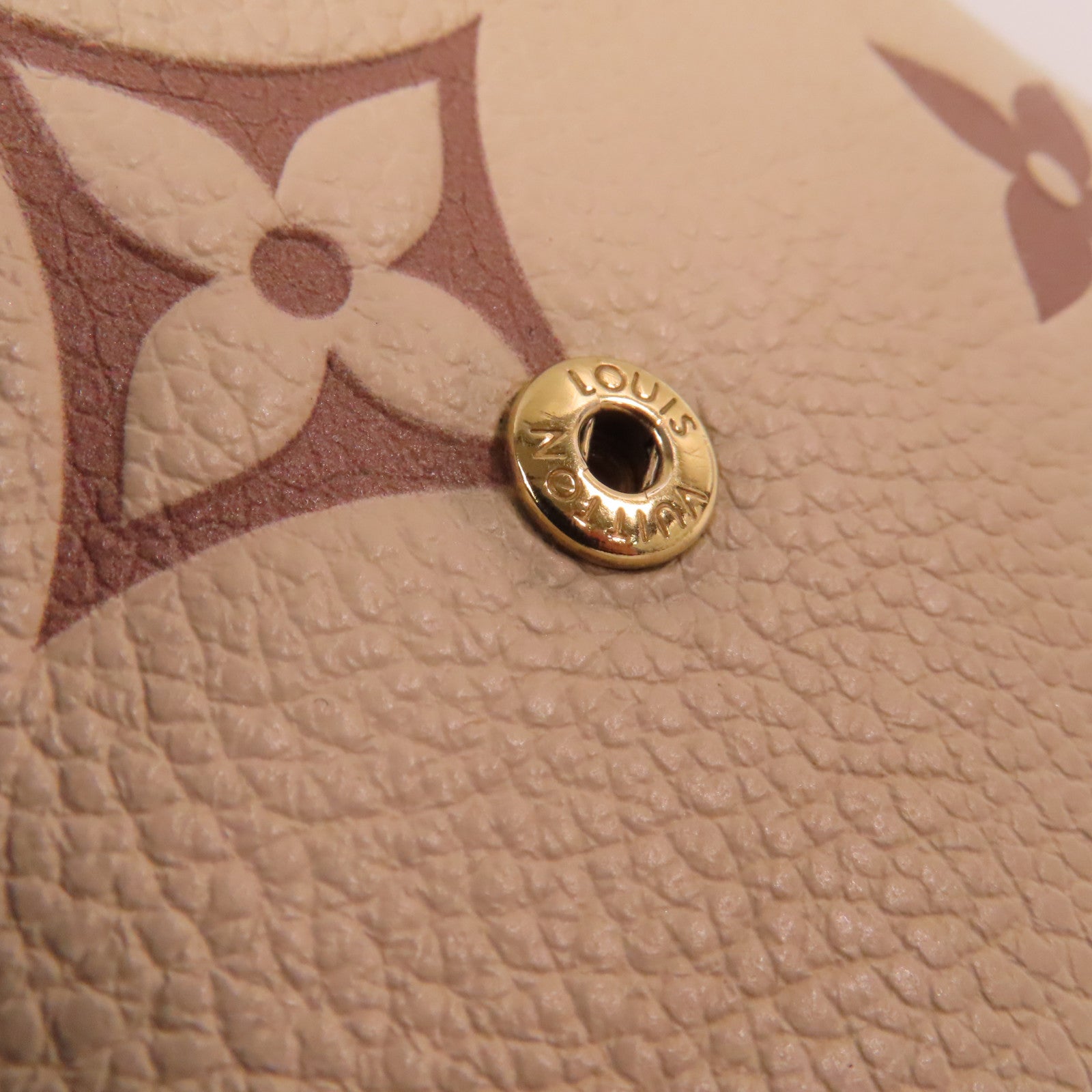 LOUIS VUITTON Monogram Empreinte Victorine Short Wallet金扣短錢包奶油色