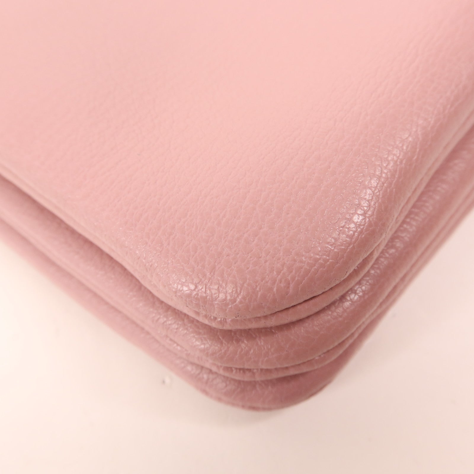 CELINE 羊皮皮革Trio銀扣肩背袋