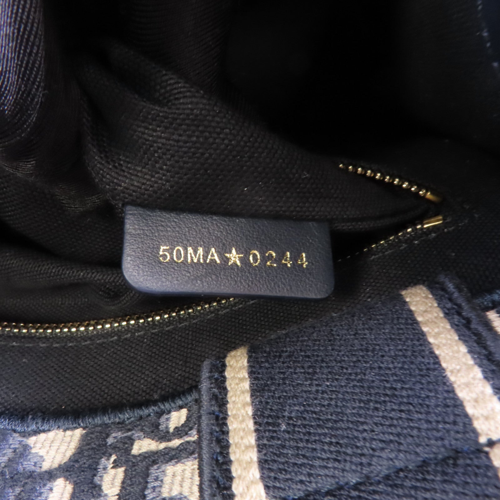 Dior 帆布2way Shoulder Bag金扣手挽肩背兩用袋深藍色/米色