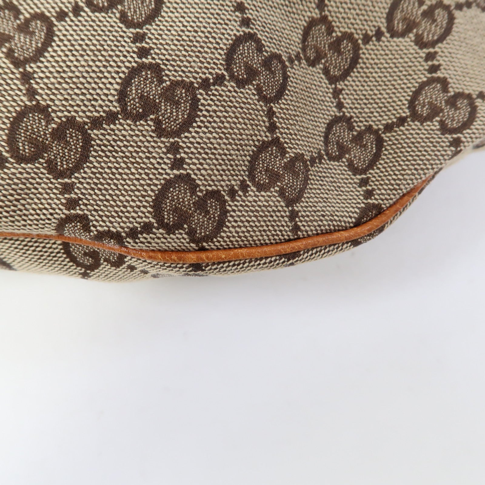 GUCCI 帆布Glam Hobo Shoulder Bag金扣肩背袋啡色