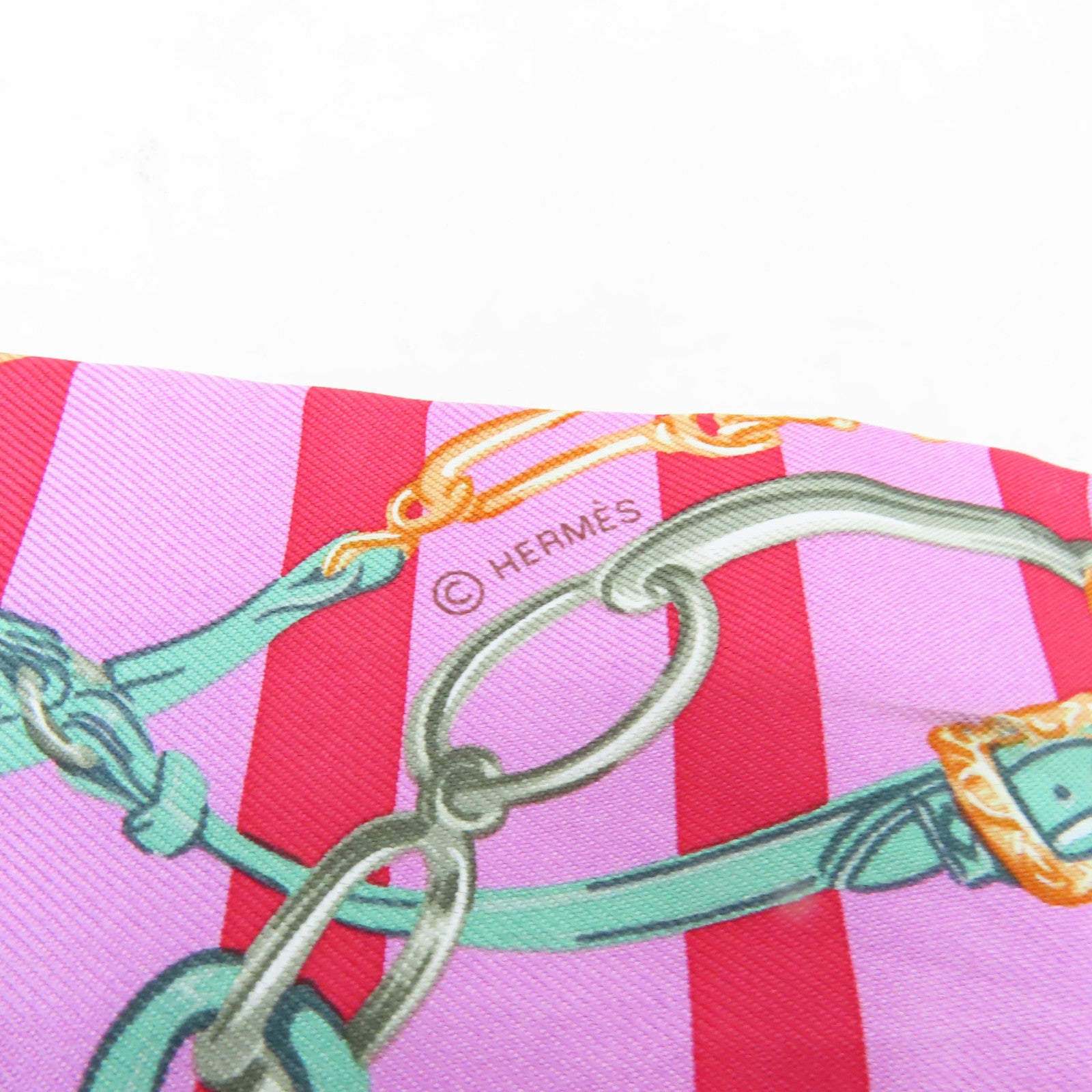 HERMES 【激減優惠】絲質Twilly絲巾紫色/彩色