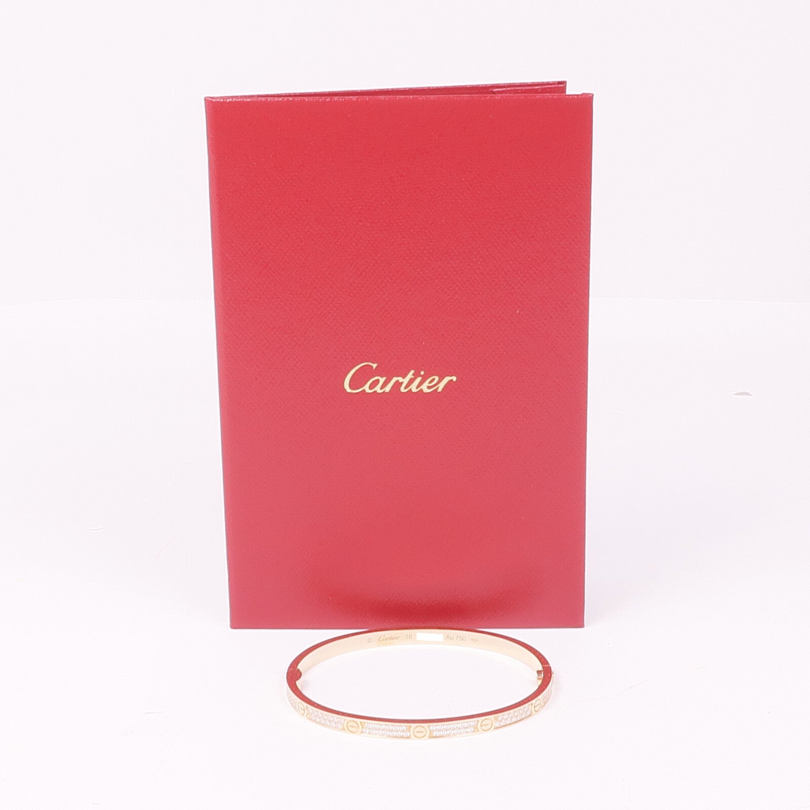 CARTIER 18K玫瑰金Love Bracelet Small Model Full Diamonds鑽石手鐲Cartier#16