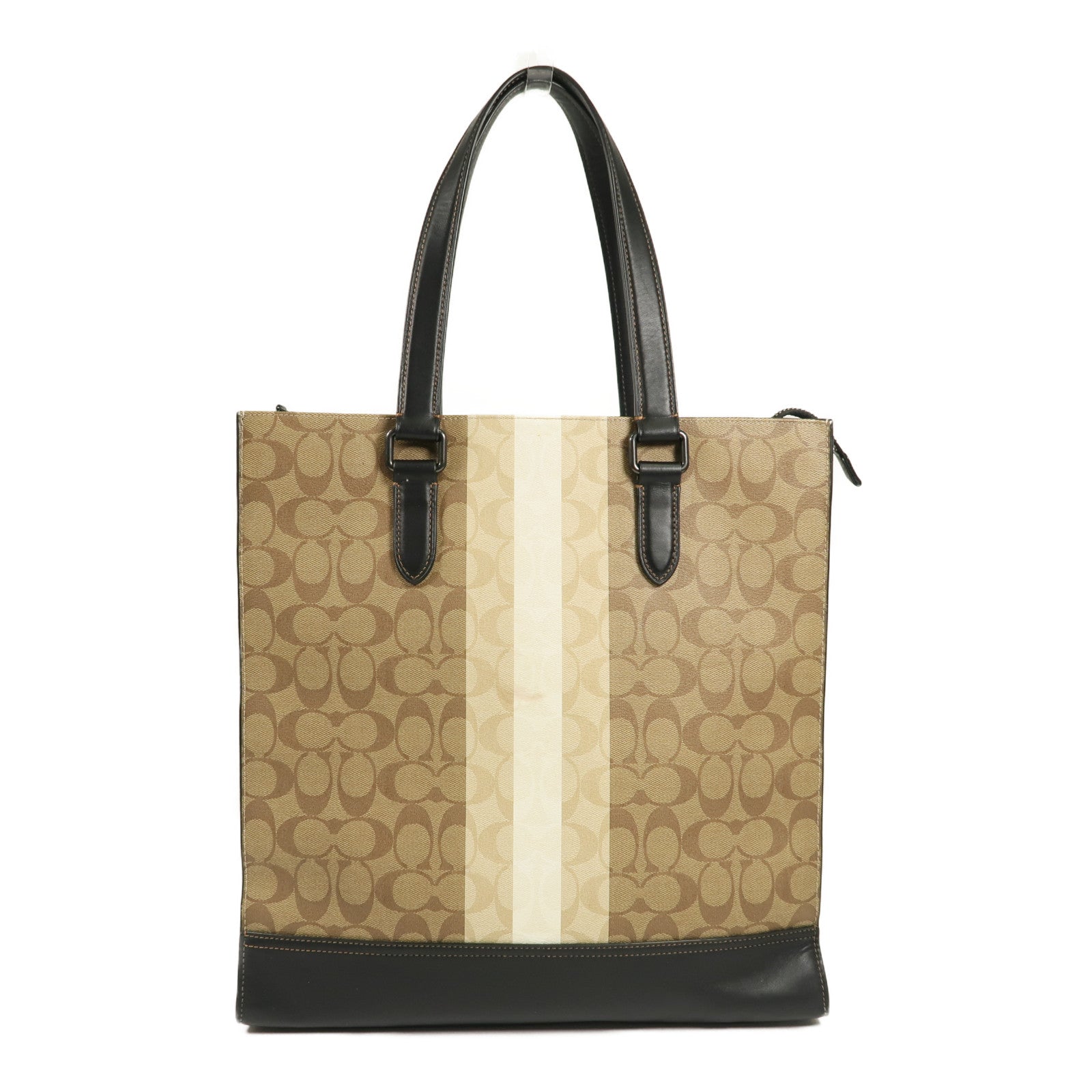 COACH 牛皮皮革/塗層帆布Shoulder Bag肩背袋