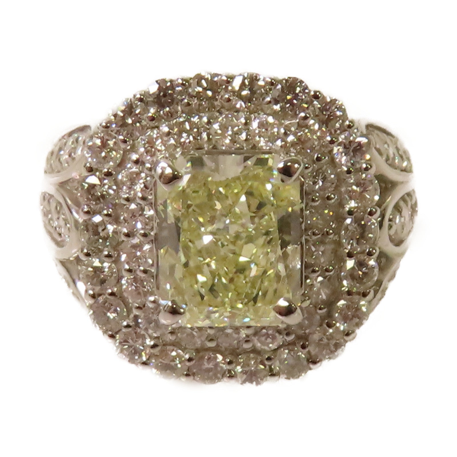 JEWELRY 【激減優惠】PT950鉑金/2.098ct/1.53ct鑽石Diamond Ring戒指US#6