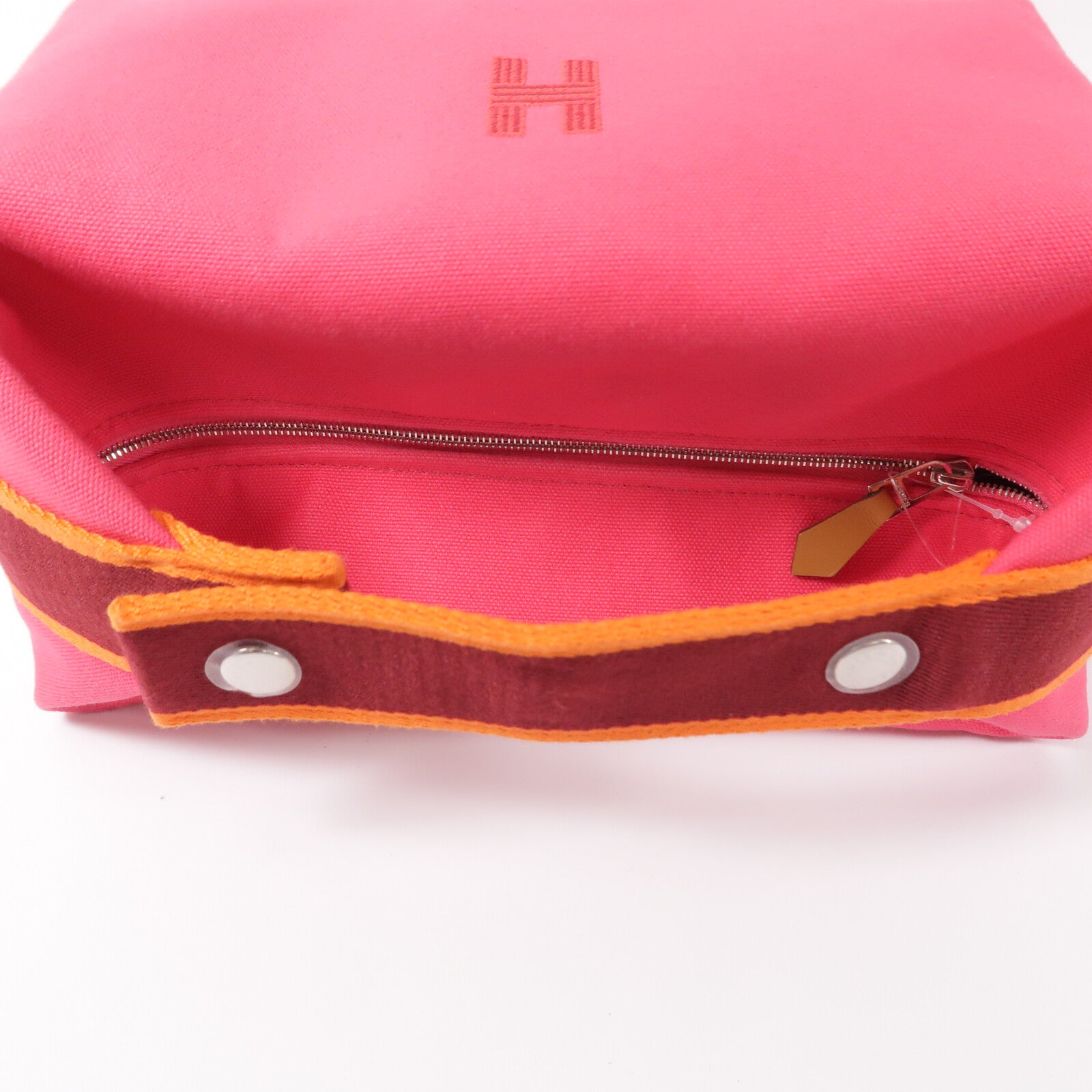 HERMES 帆布Bride A Brac GM手挽袋Hibiscus