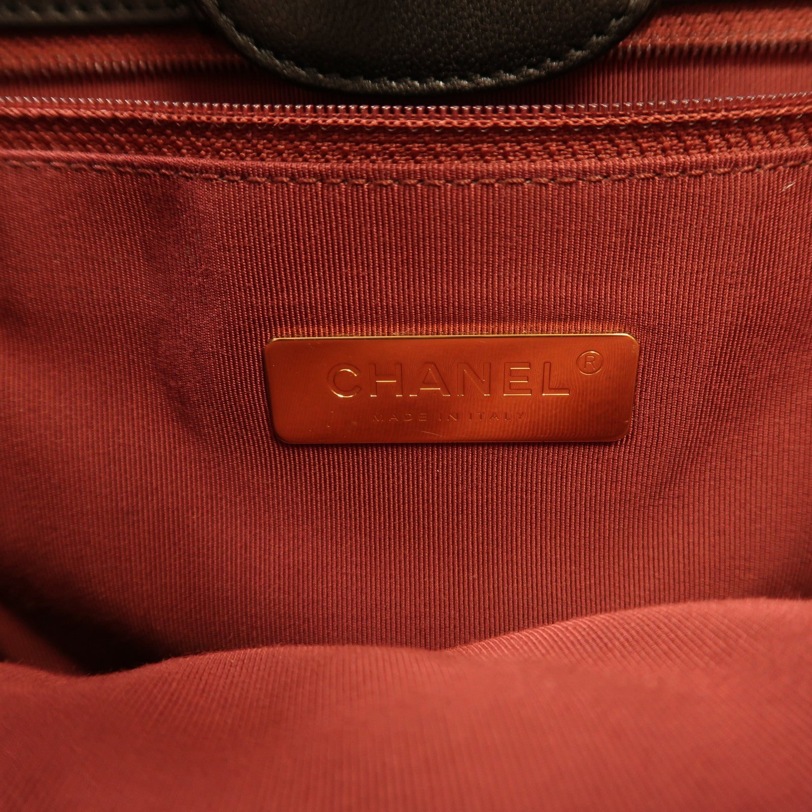 CHANEL 牛皮皮革2 Way Bag金扣鏈帶手挽肩背兩用袋