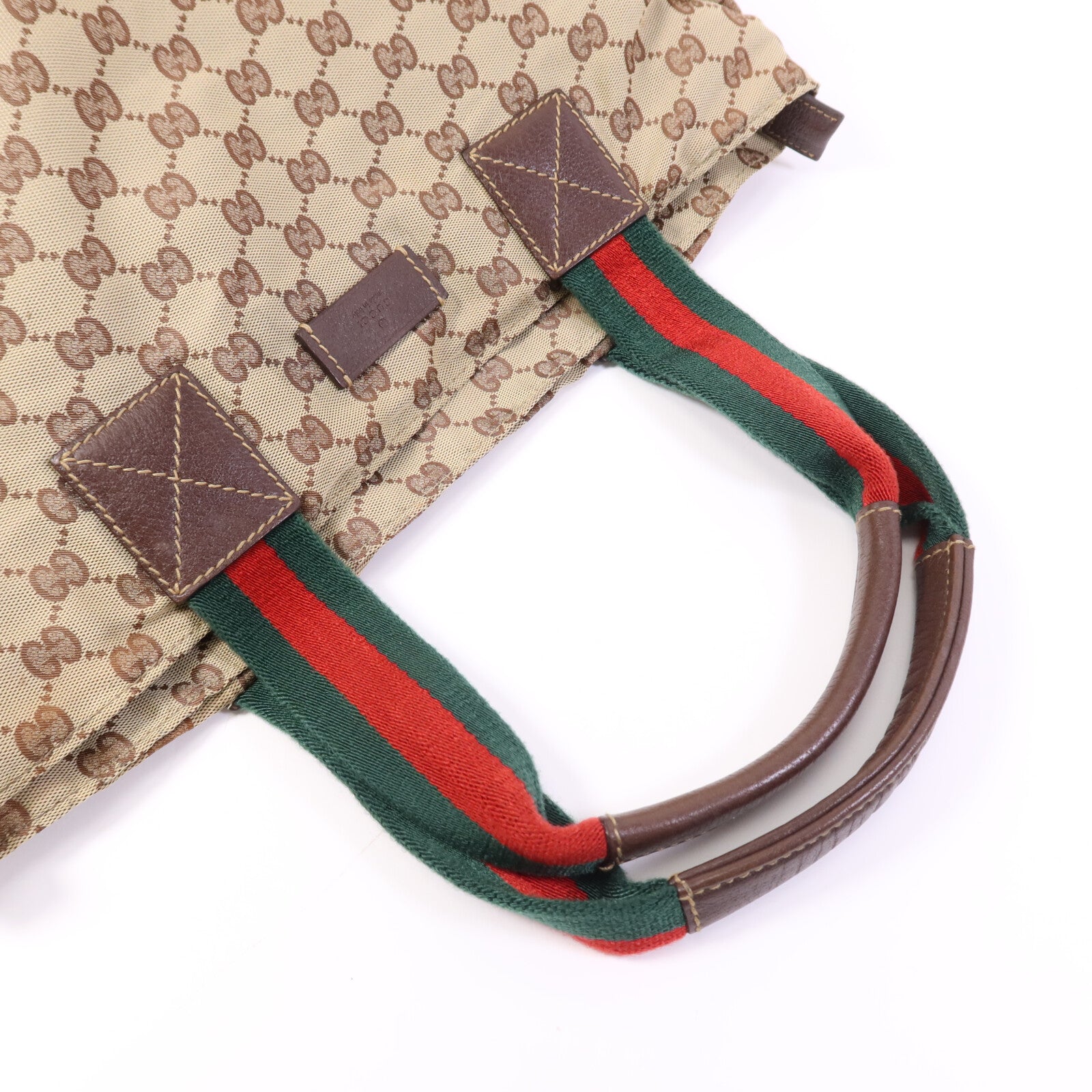 GUCCI 【激減優惠】帆布Tote Bag銀扣手挽袋