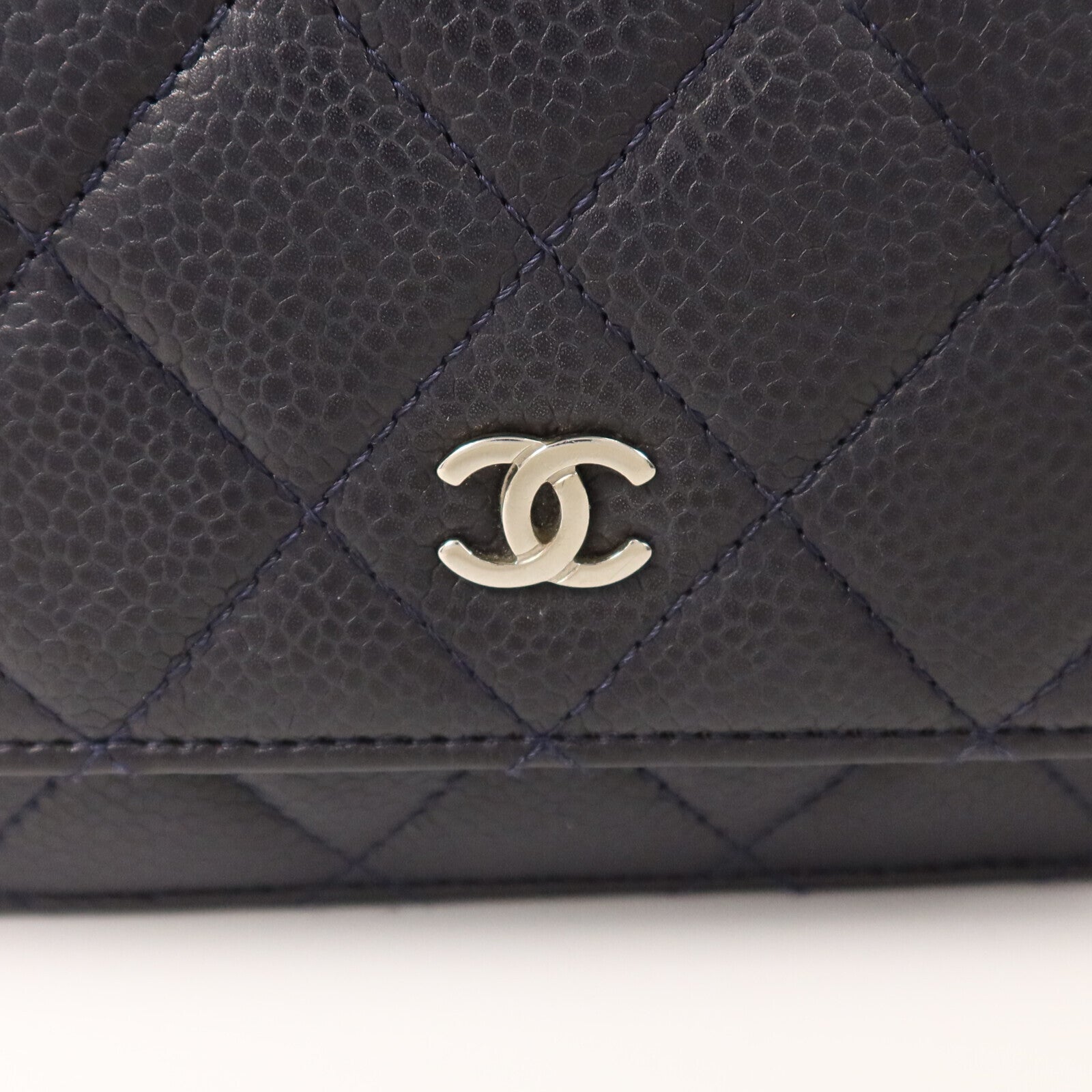 CHANEL 牛皮皮革Wallet On Chain銀扣鏈帶肩背袋