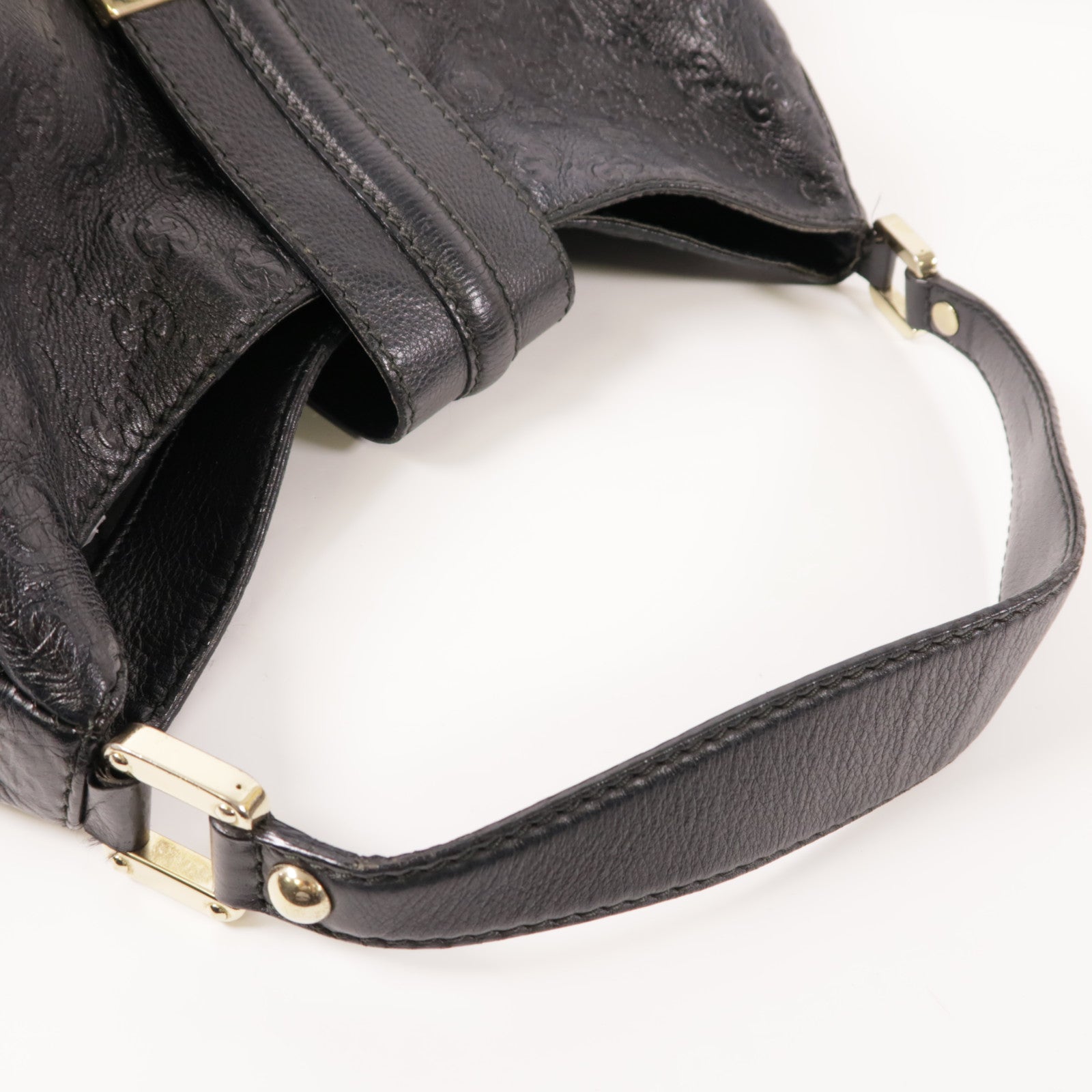 GUCCI 牛皮皮革Tote Bag金扣肩背袋