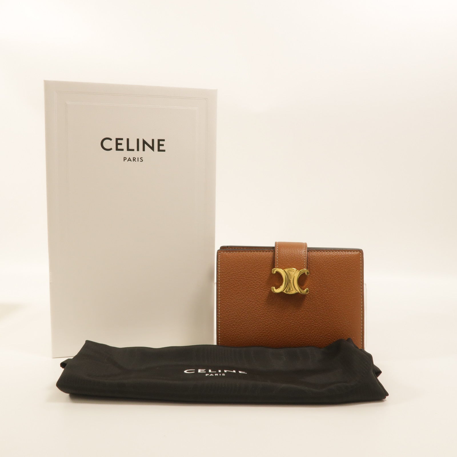 CELINE 牛皮皮革Medium Strap Wallet Nino錢包