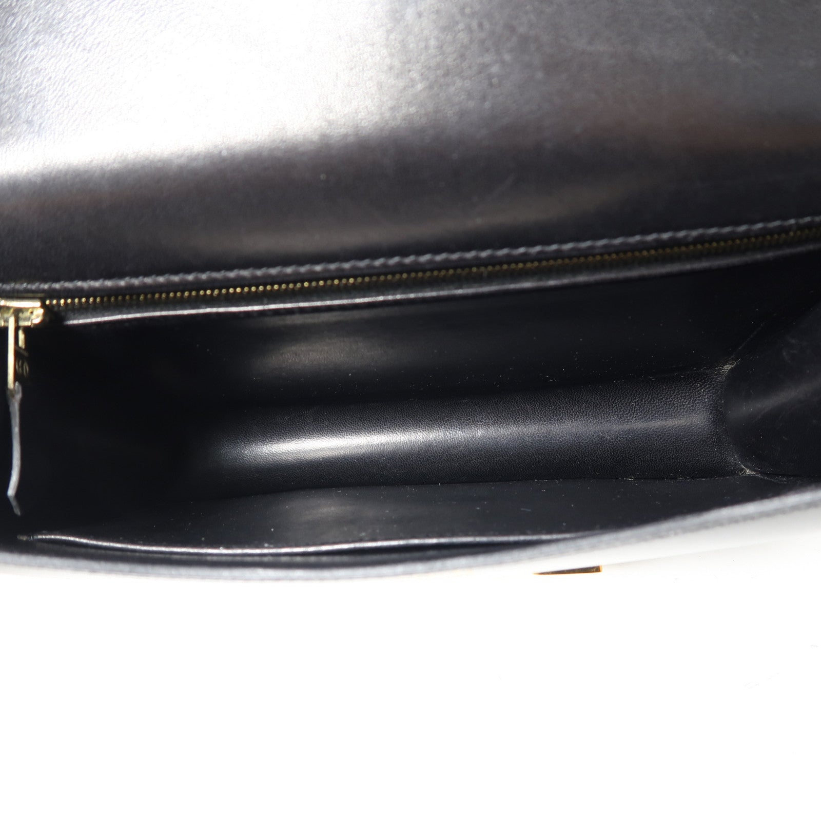 HERMES Box Calf皮革Constance 23金扣肩背袋黑色