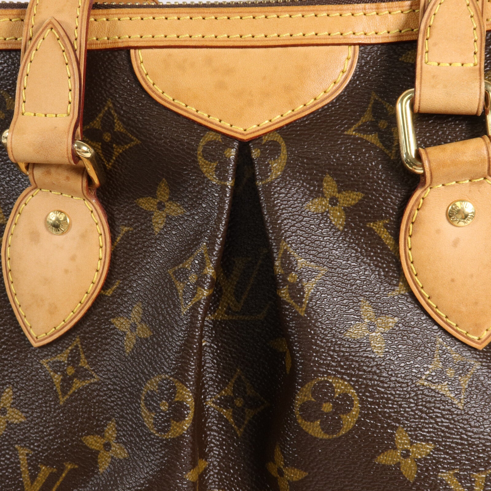 LOUIS VUITTON Monogram Palermo GM手挽肩背兩用袋棕色