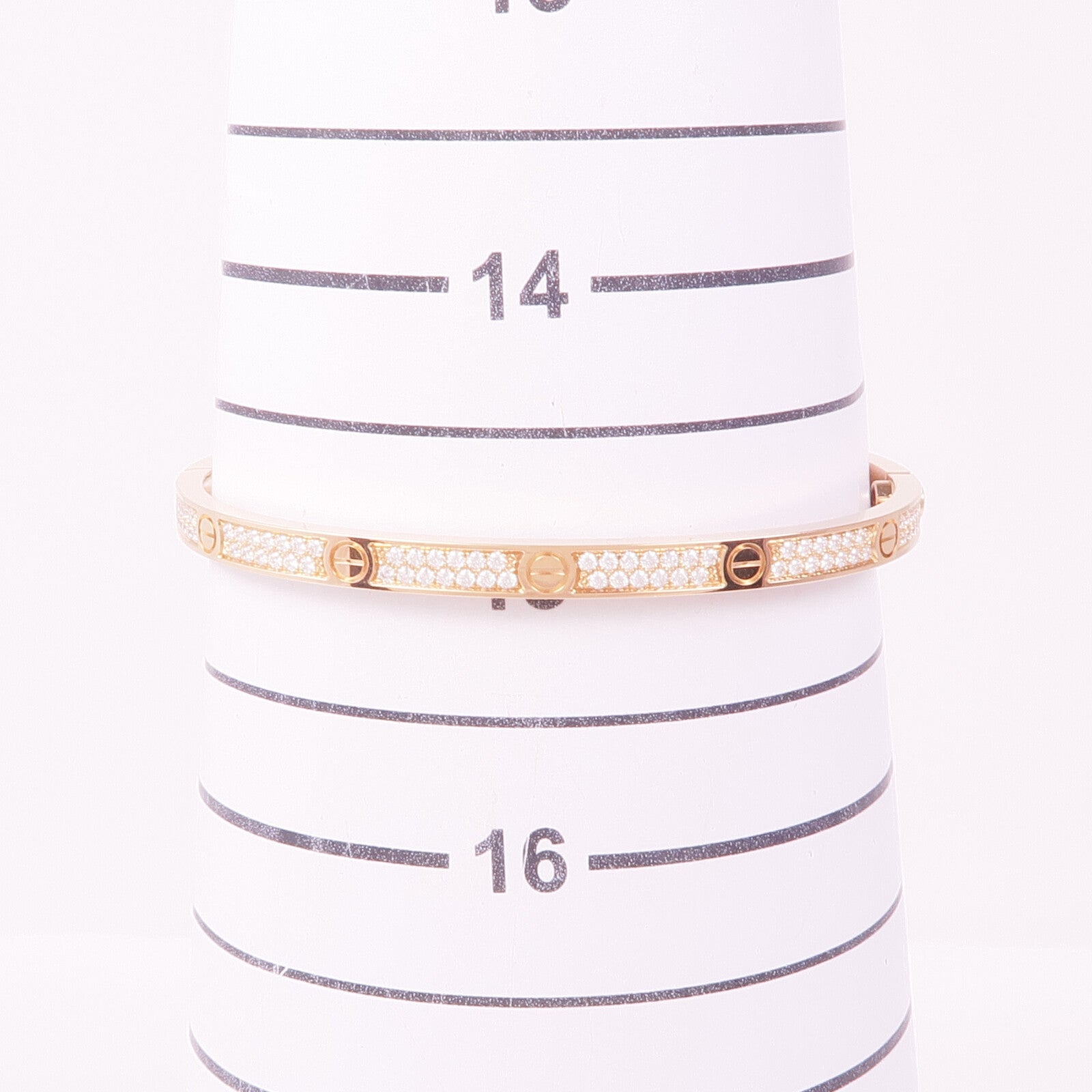 CARTIER 18K玫瑰金Love Bracelet Small Model Full Diamonds鑽石手鐲Cartier#16