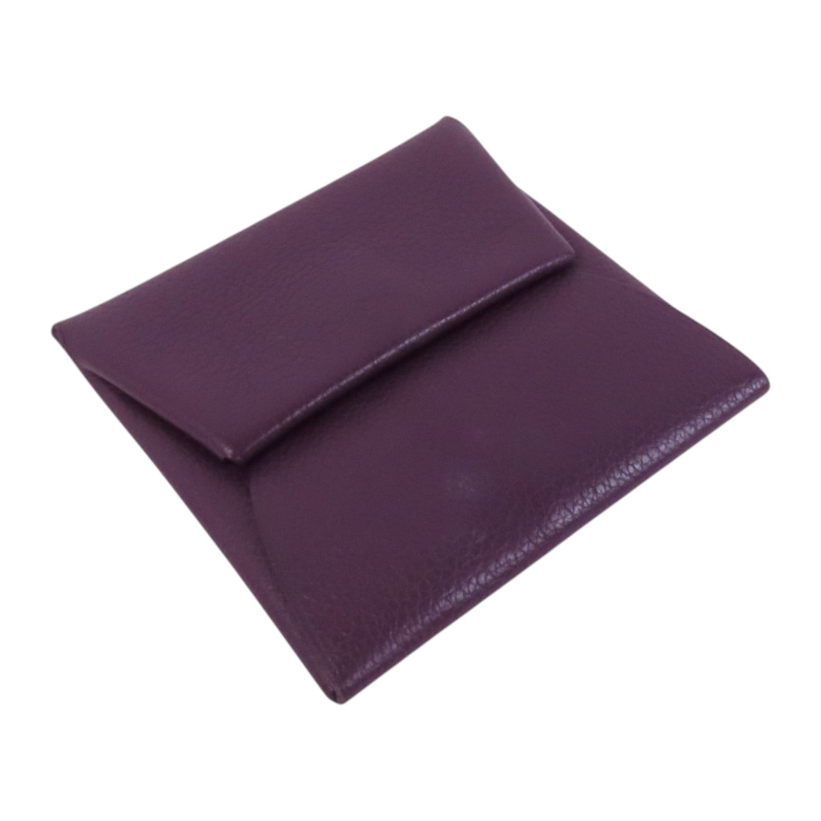 HERMES 【激減優惠】Chevre皮革Bastia Coin Purse銀扣零錢包