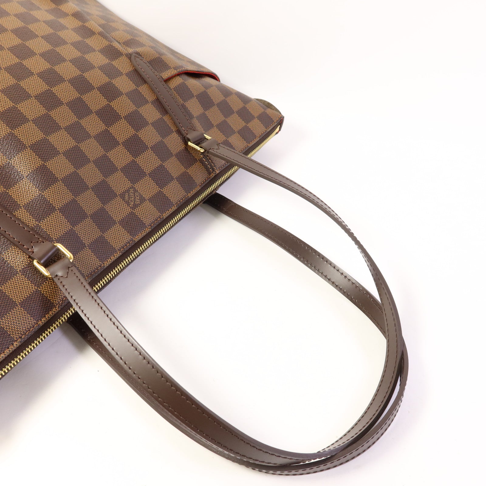 LOUIS VUITTON Damier Ebene Totally MM金扣肩背袋