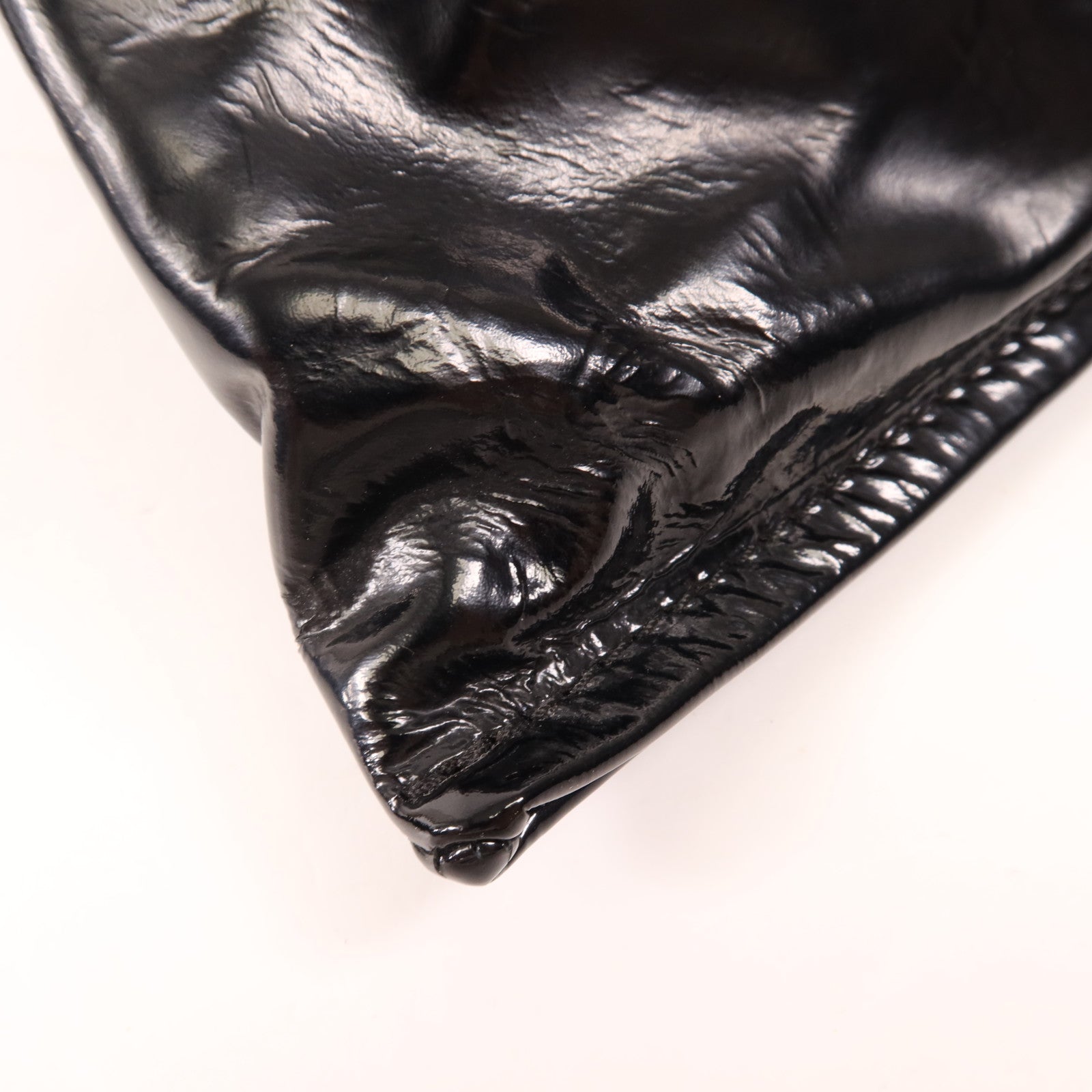 CHANEL 漆皮皮革Clutch Bag銀扣手拿包