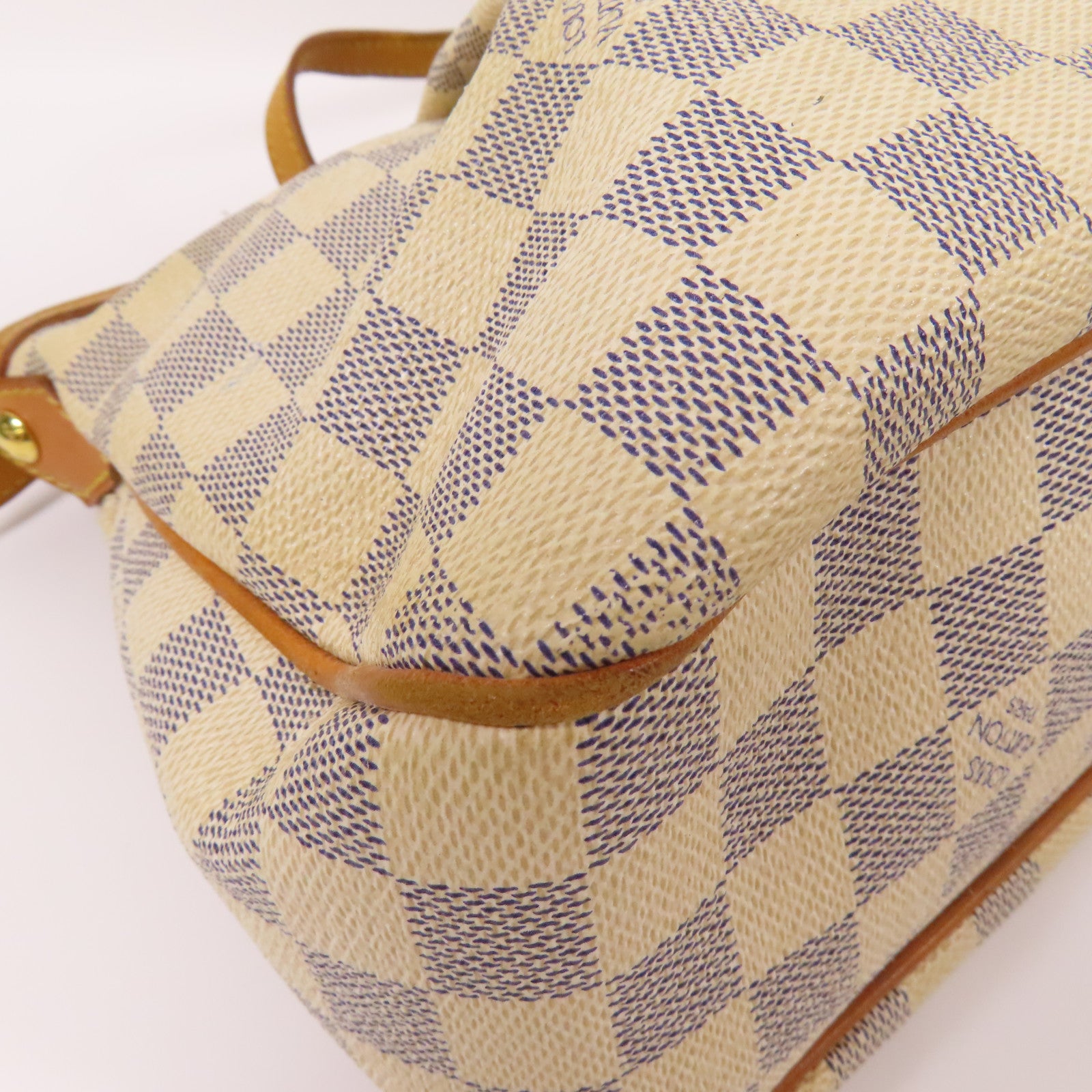 LOUIS VUITTON Damier Azur Siracusa PM金扣肩背袋