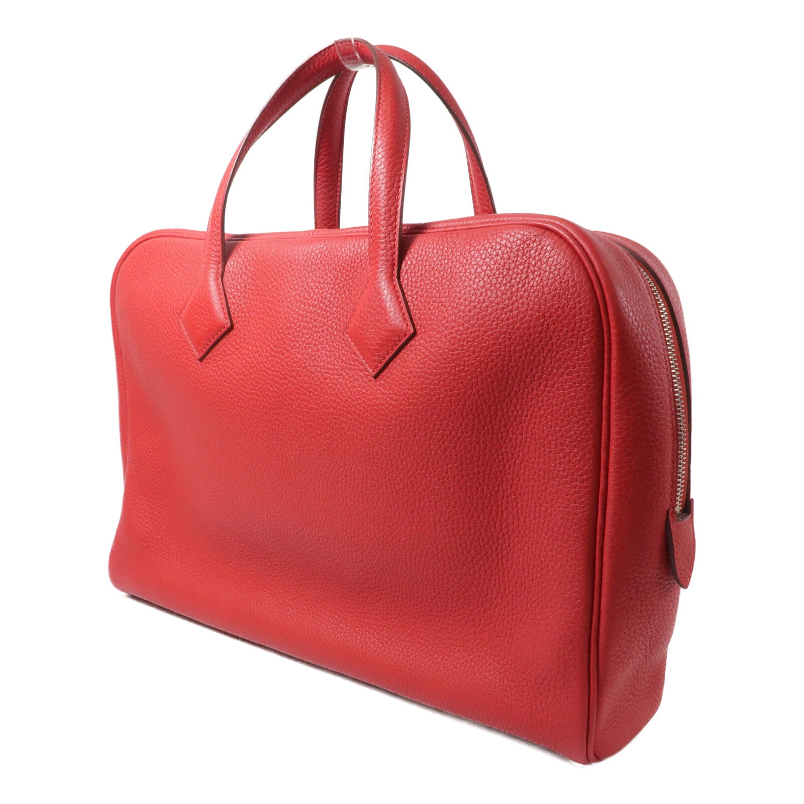 HERMES Clemence皮革Victoria 40手挽袋Rough Casaque