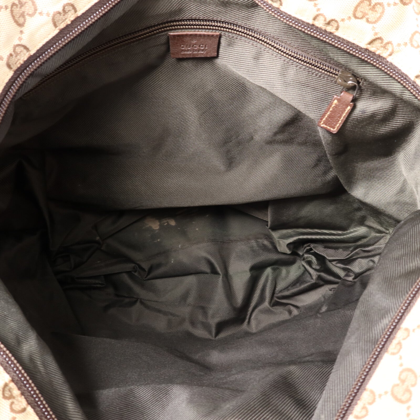 GUCCI 【激減優惠】帆布Tote Bag銀扣手挽袋