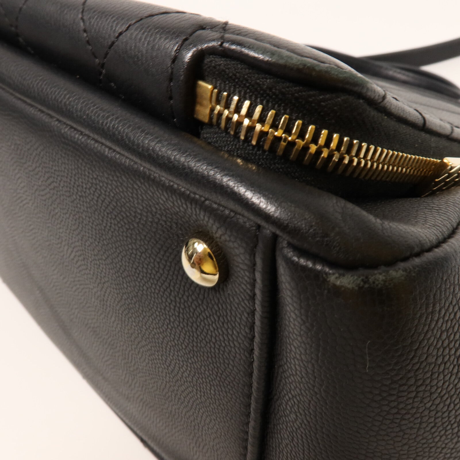 CHANEL 牛皮皮革Business Affinity Shopping Bag鏈帶手挽肩背兩用袋