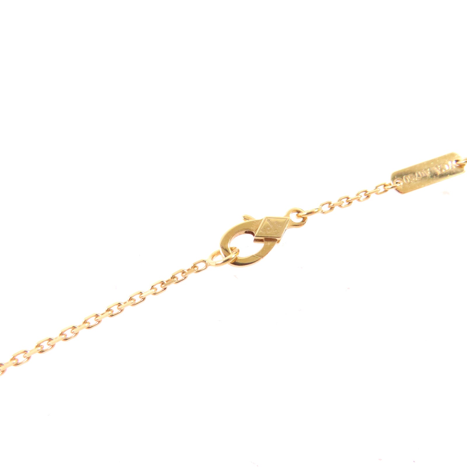 Van Cleef & Arpels 18K玫瑰金/紅玉髓Vintage Alhambra Necklace項鍊