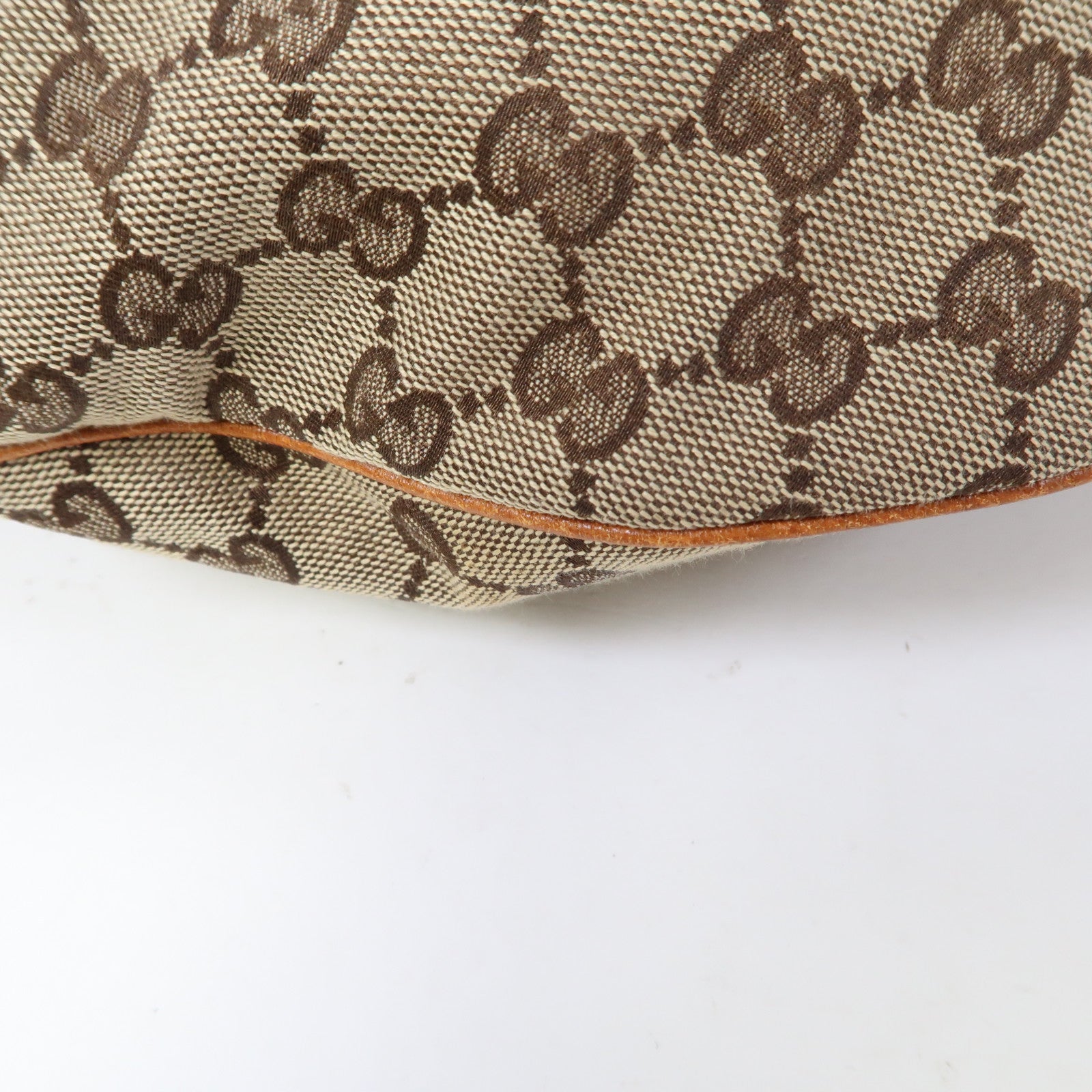 GUCCI 帆布Glam Hobo Shoulder Bag金扣肩背袋啡色