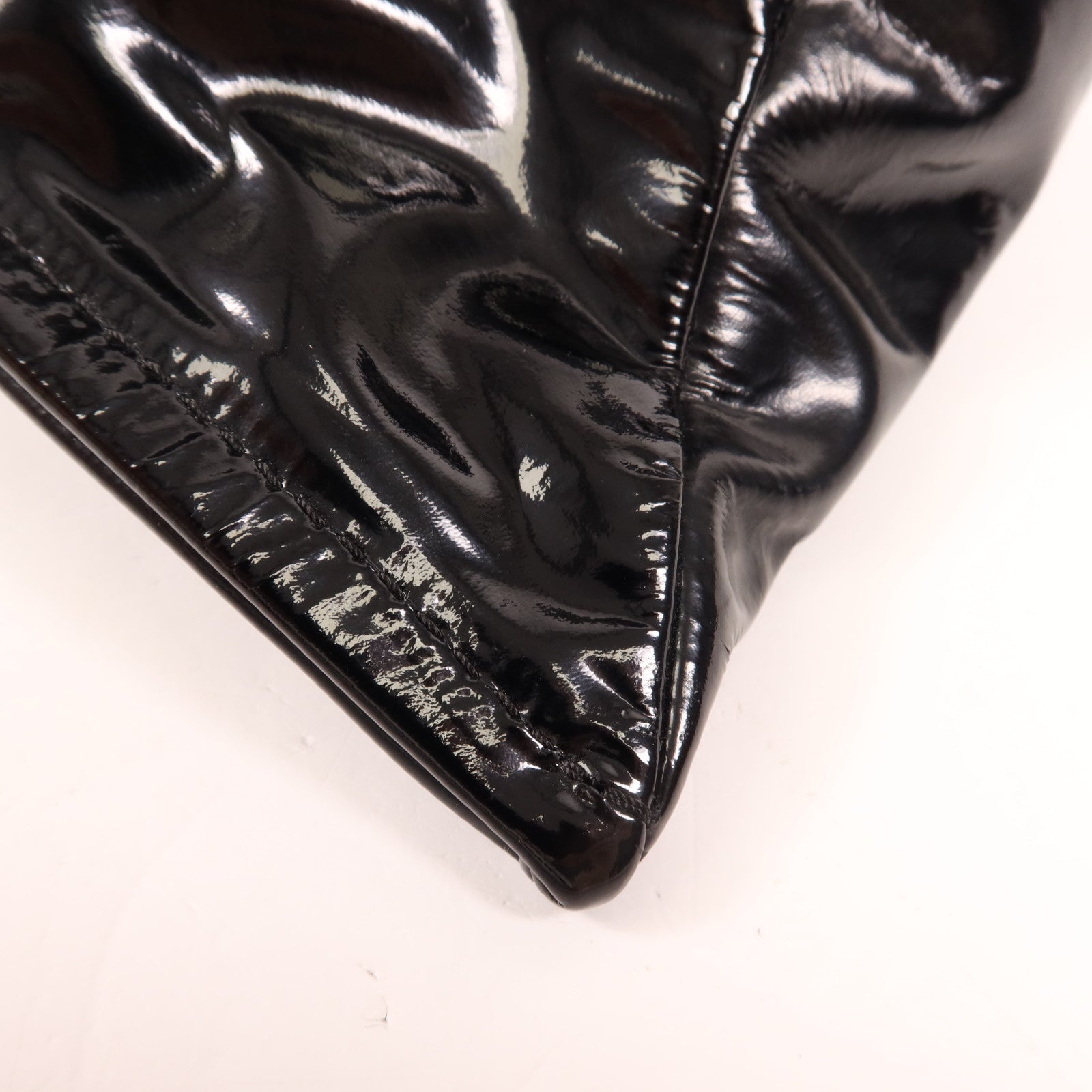 CHANEL 漆皮皮革Clutch Bag銀扣手拿包