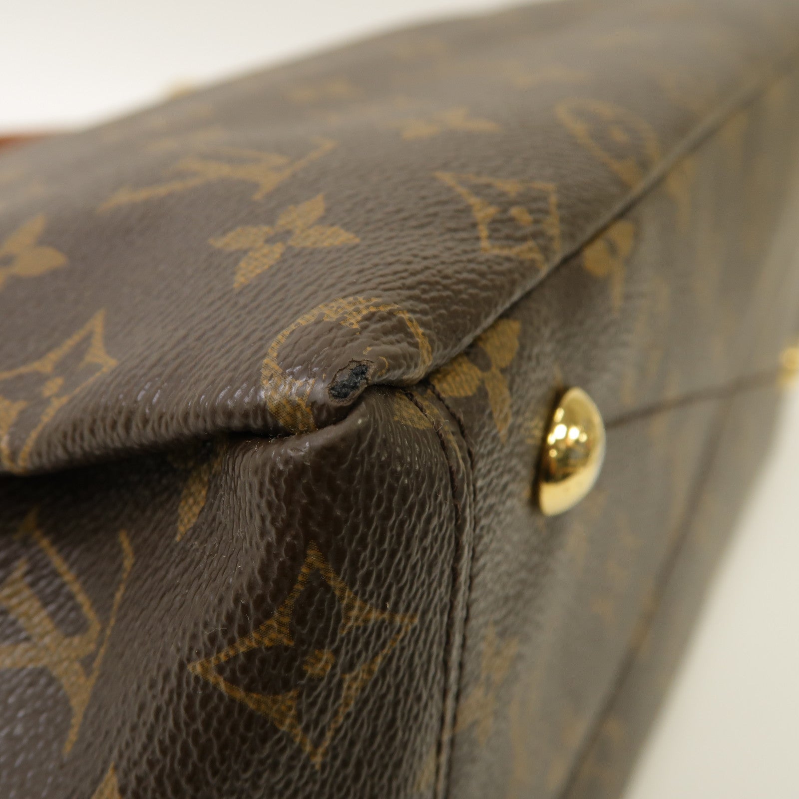 LOUIS VUITTON 【激減優惠】Monogram Pallas金扣手挽肩背兩用袋啡色/黑色