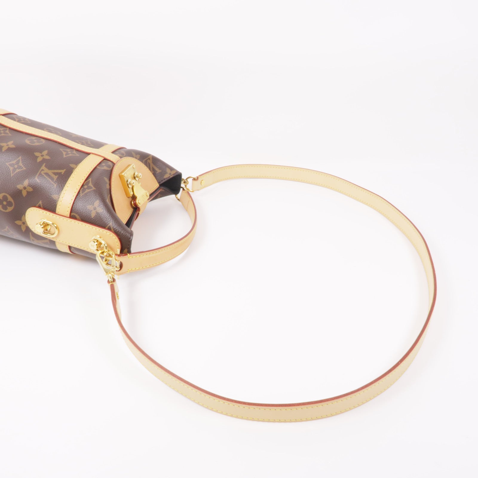 LOUIS VUITTON Monogram Duffle金扣手挽肩背兩用袋棕色