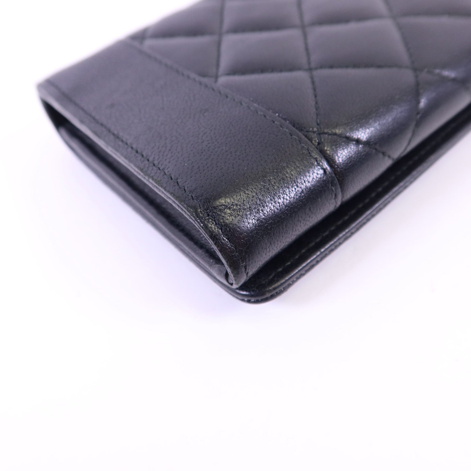 CHANEL 牛皮皮革Long Wallet銀扣長錢包
