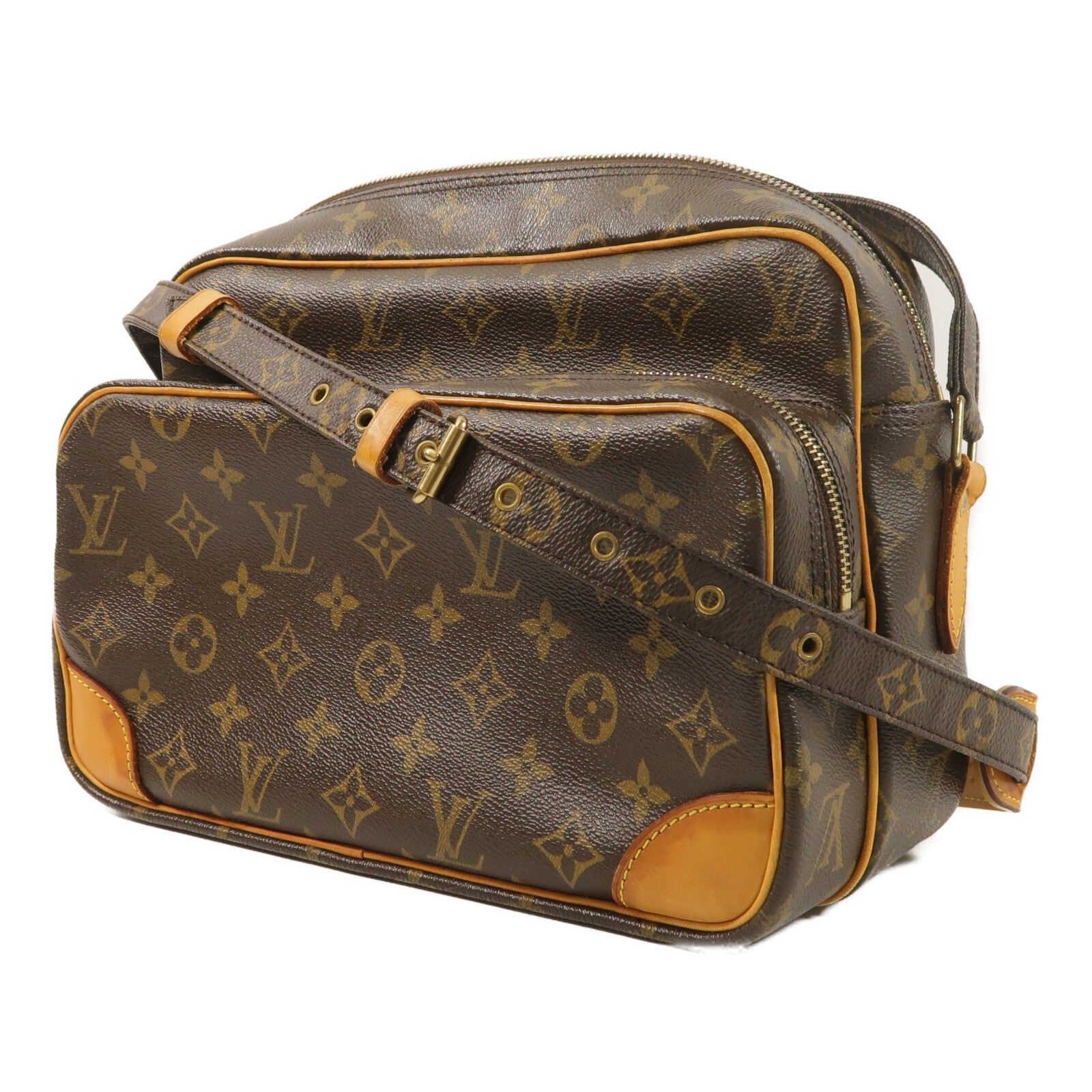 LOUIS VUITTON Monogram Nile金扣肩背袋
