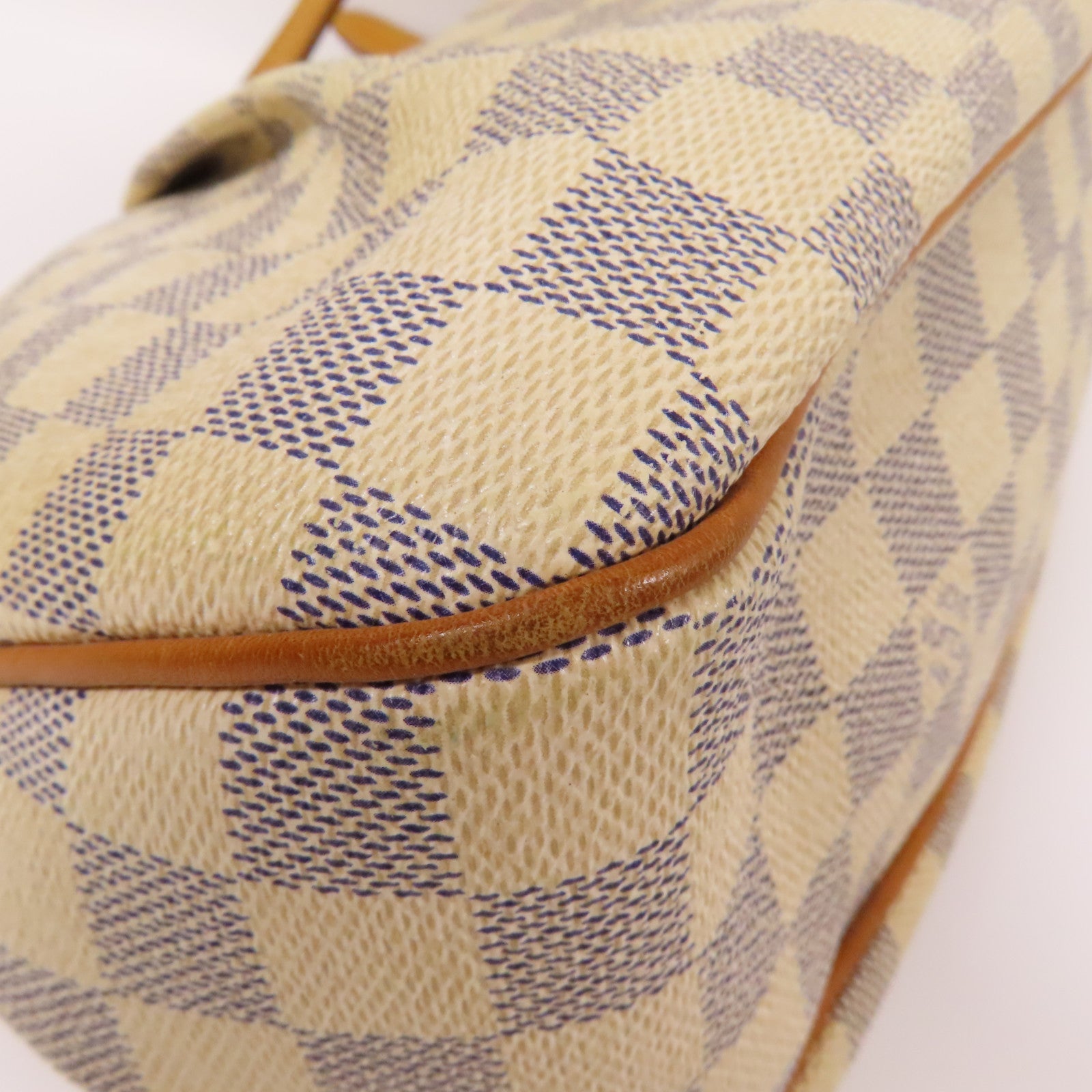 LOUIS VUITTON Damier Azur Siracusa PM金扣肩背袋
