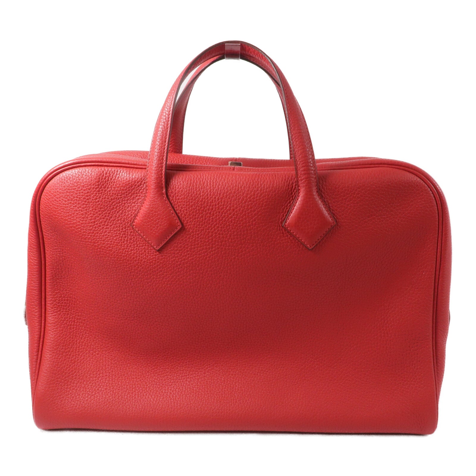 HERMES Clemence皮革Victoria 40手挽袋Rough Casaque