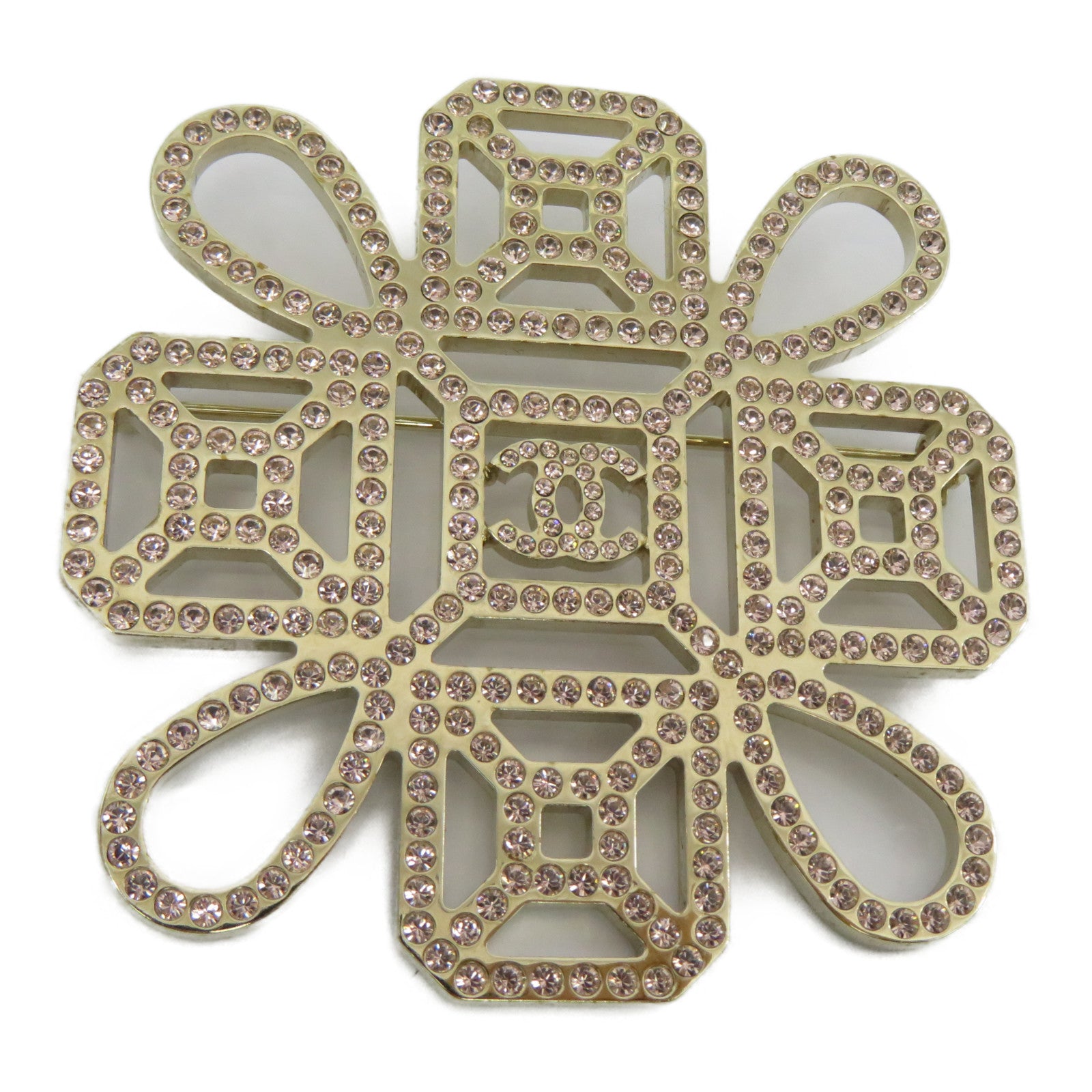 CHANEL 【激減優惠】金屬Brooch胸針金色/粉紅色
