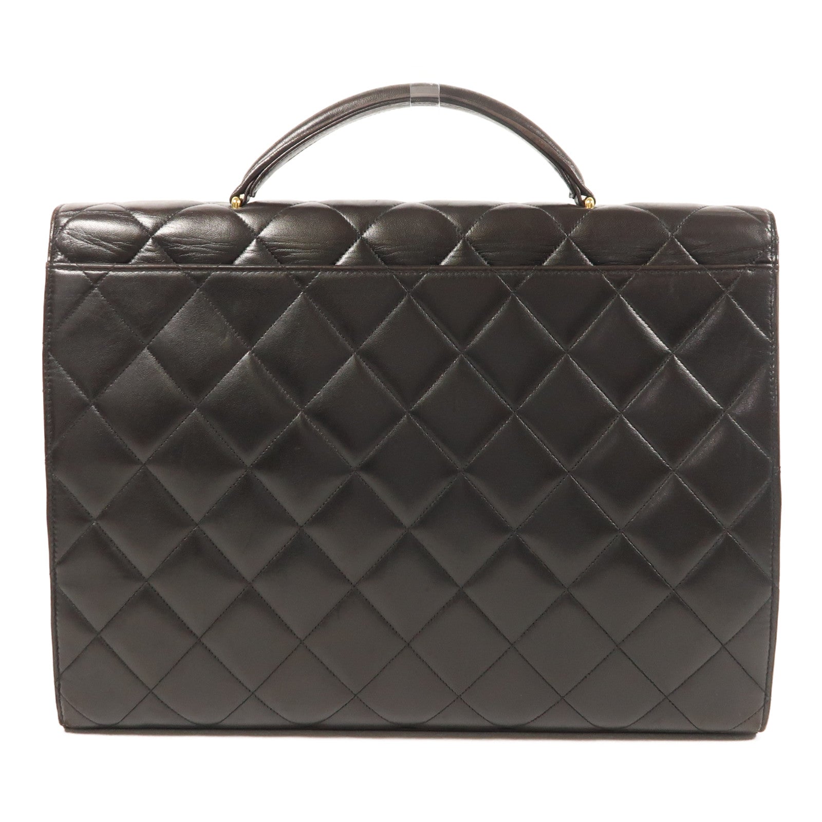 CHANEL 羊皮皮革Materasse Briefcase金扣公事包
