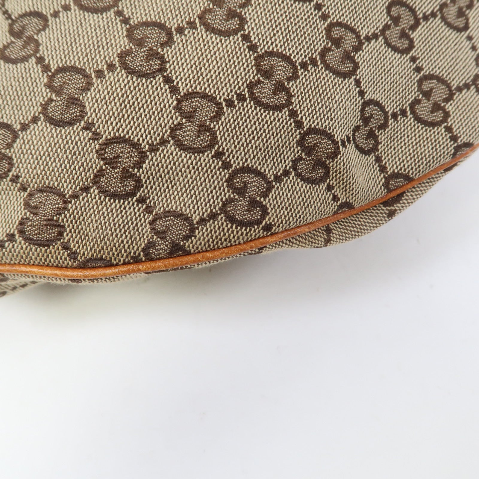 GUCCI 帆布Glam Hobo Shoulder Bag金扣肩背袋啡色