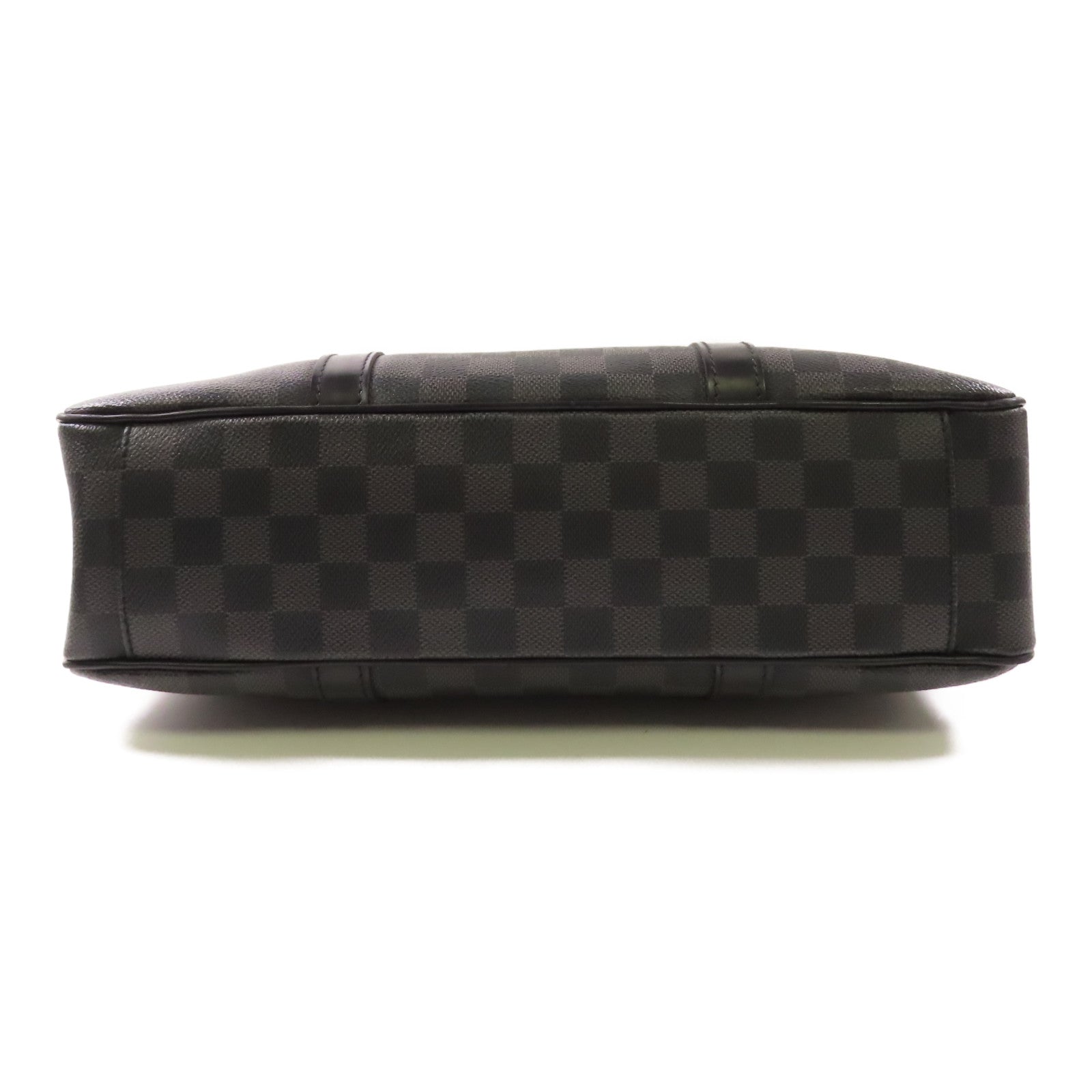 LOUIS VUITTON Damier Graphite Tadao MM銀扣手挽肩背兩用袋