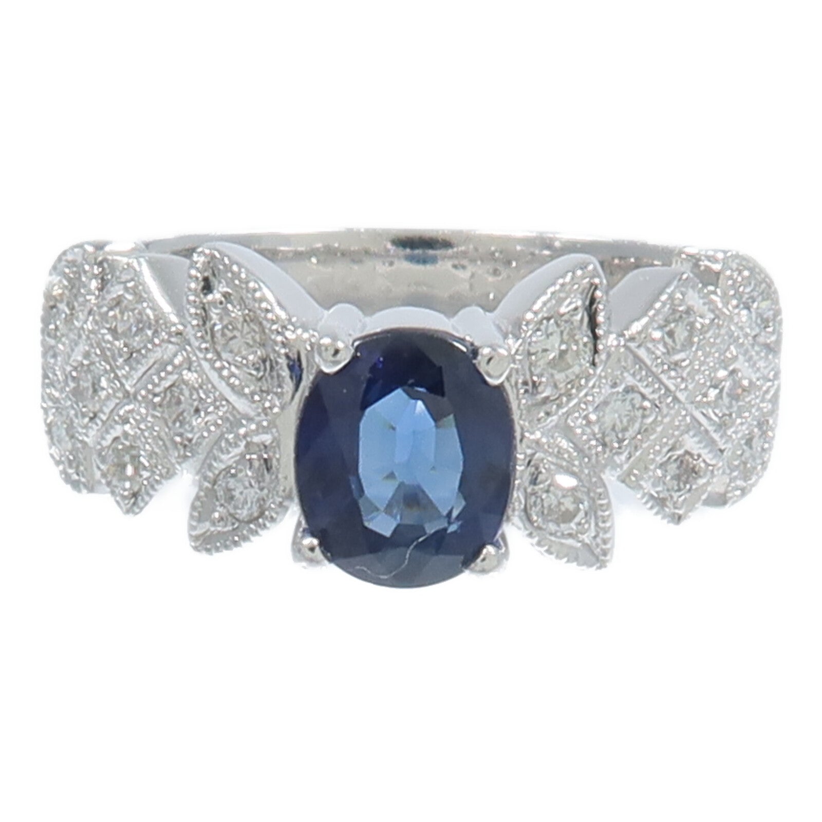 JEWELRY 【激減優惠】18K白金Sapphire Ring藍寶石戒指
