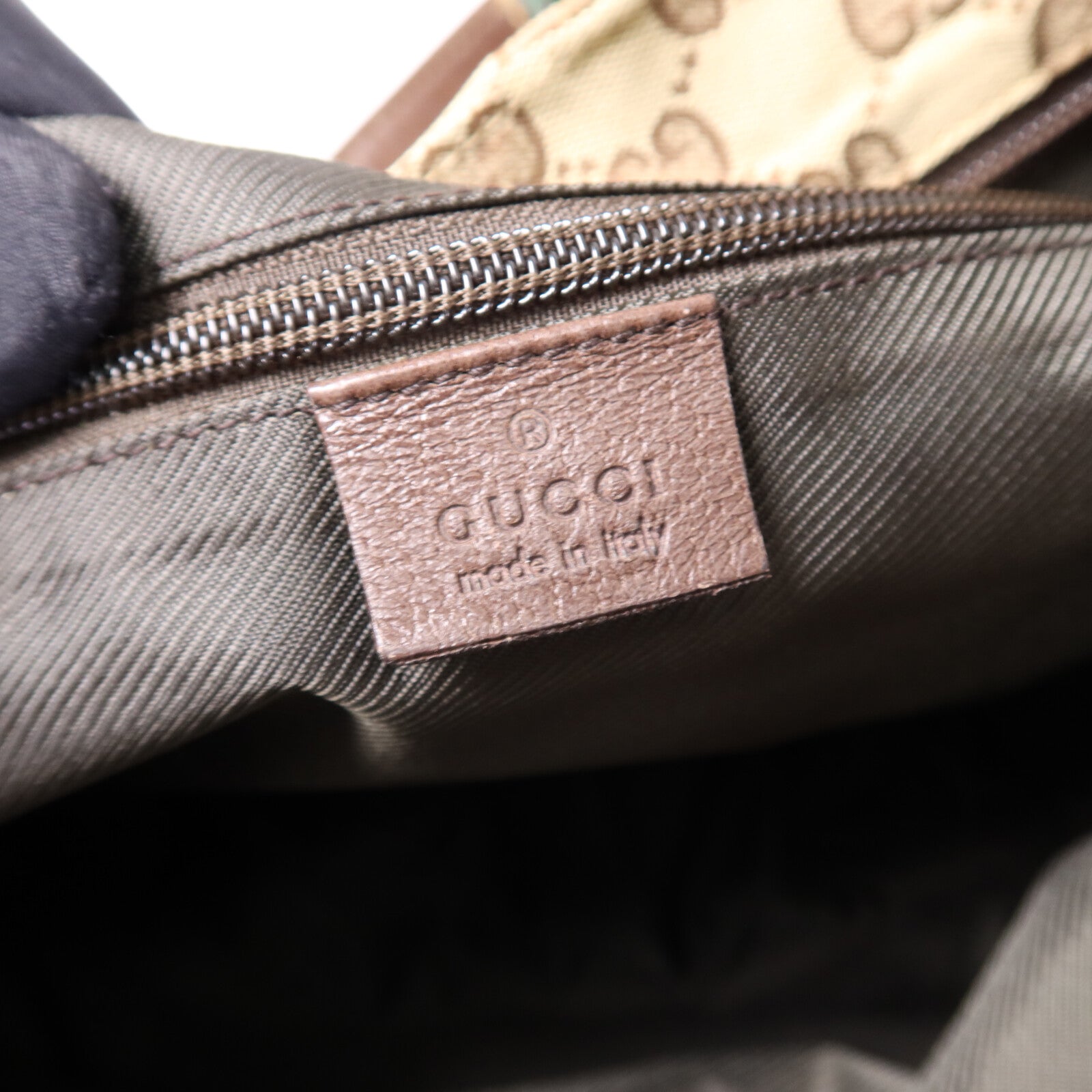 GUCCI 【激減優惠】帆布Tote Bag銀扣手挽袋