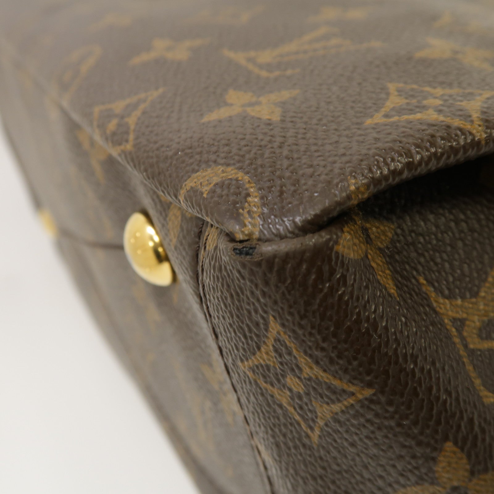 LOUIS VUITTON 【激減優惠】Monogram Pallas金扣手挽肩背兩用袋啡色/黑色